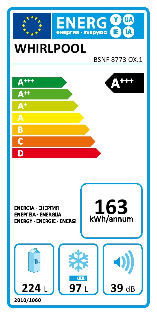 Frižider Whirlpool BSNF 8773 OX.1, 189 cm, No Frost