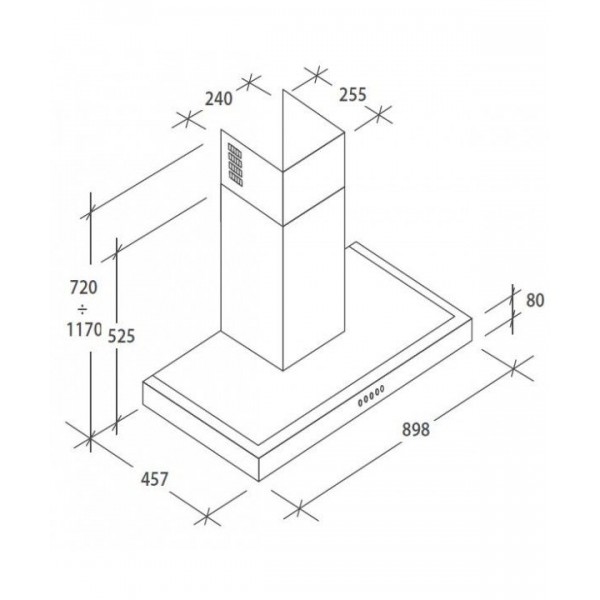 Aspirator Candy CMB CMB 97ETX, 90 cm