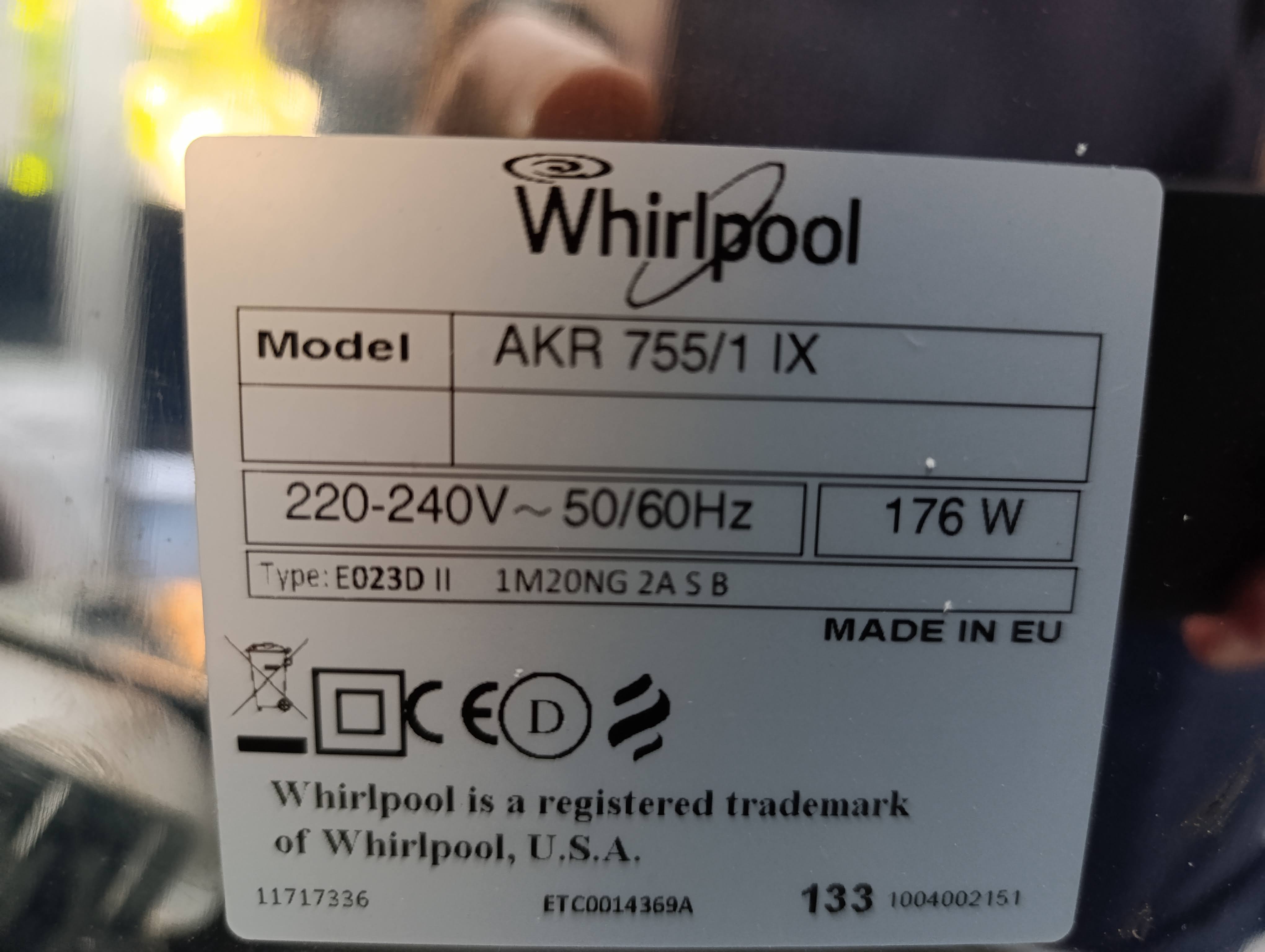 Aspirator Whirlpool AKR 755/1 IX , 368 m³ / h