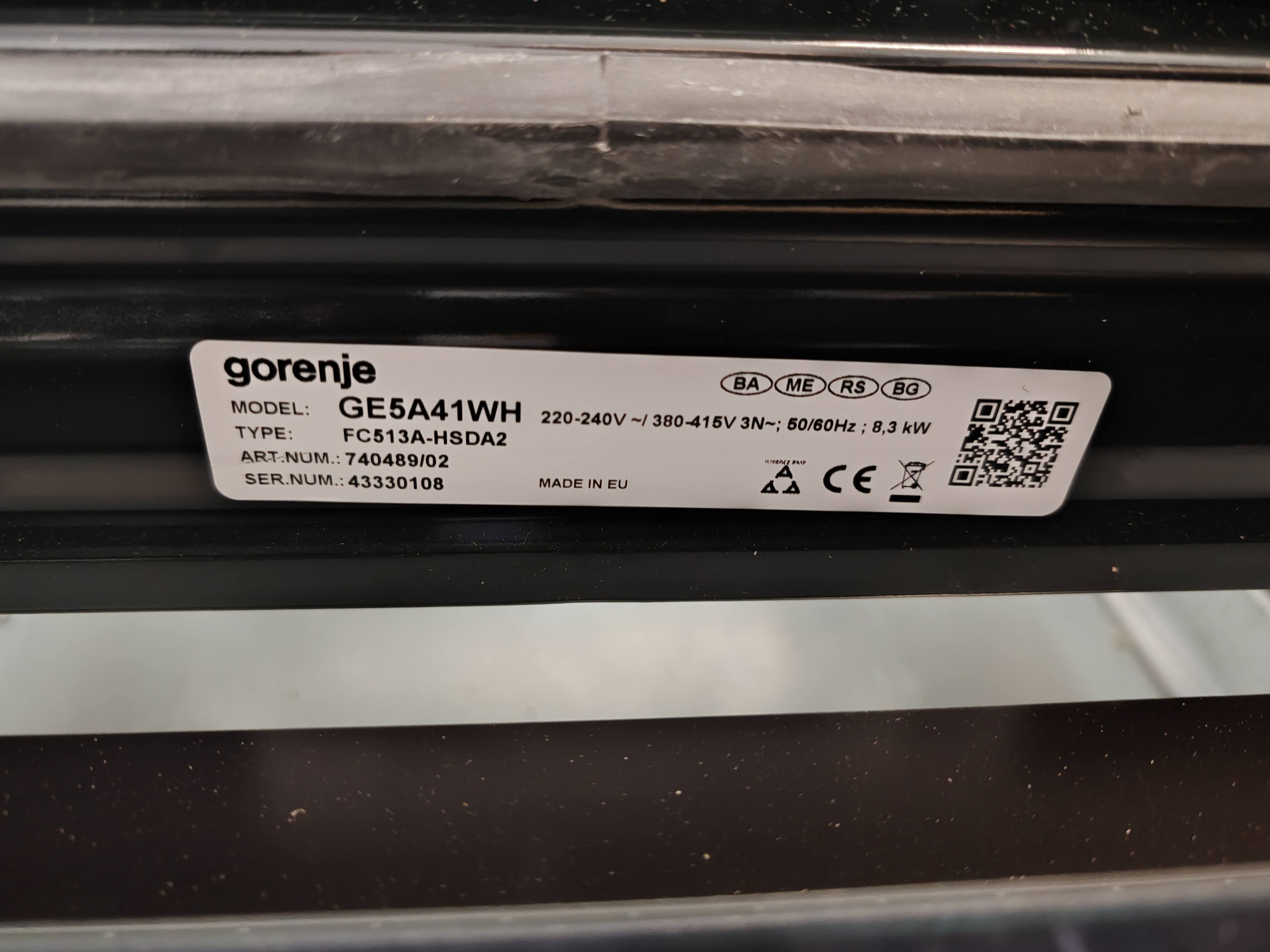 Elektricni Sporet Gorenje GE5A41WH , 50 cm