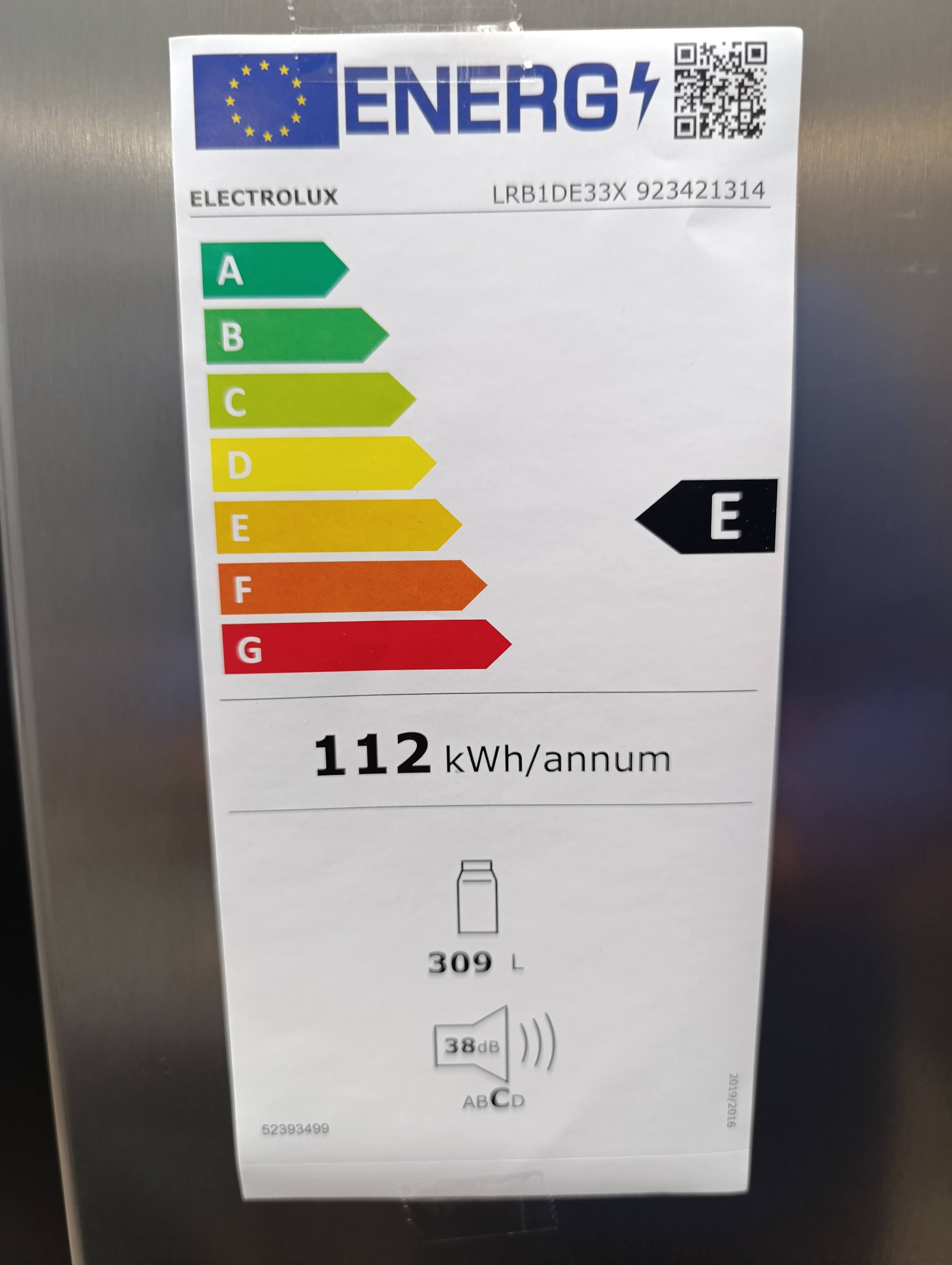 Frižider Electrolux LRB1DE33X , 155 cm.