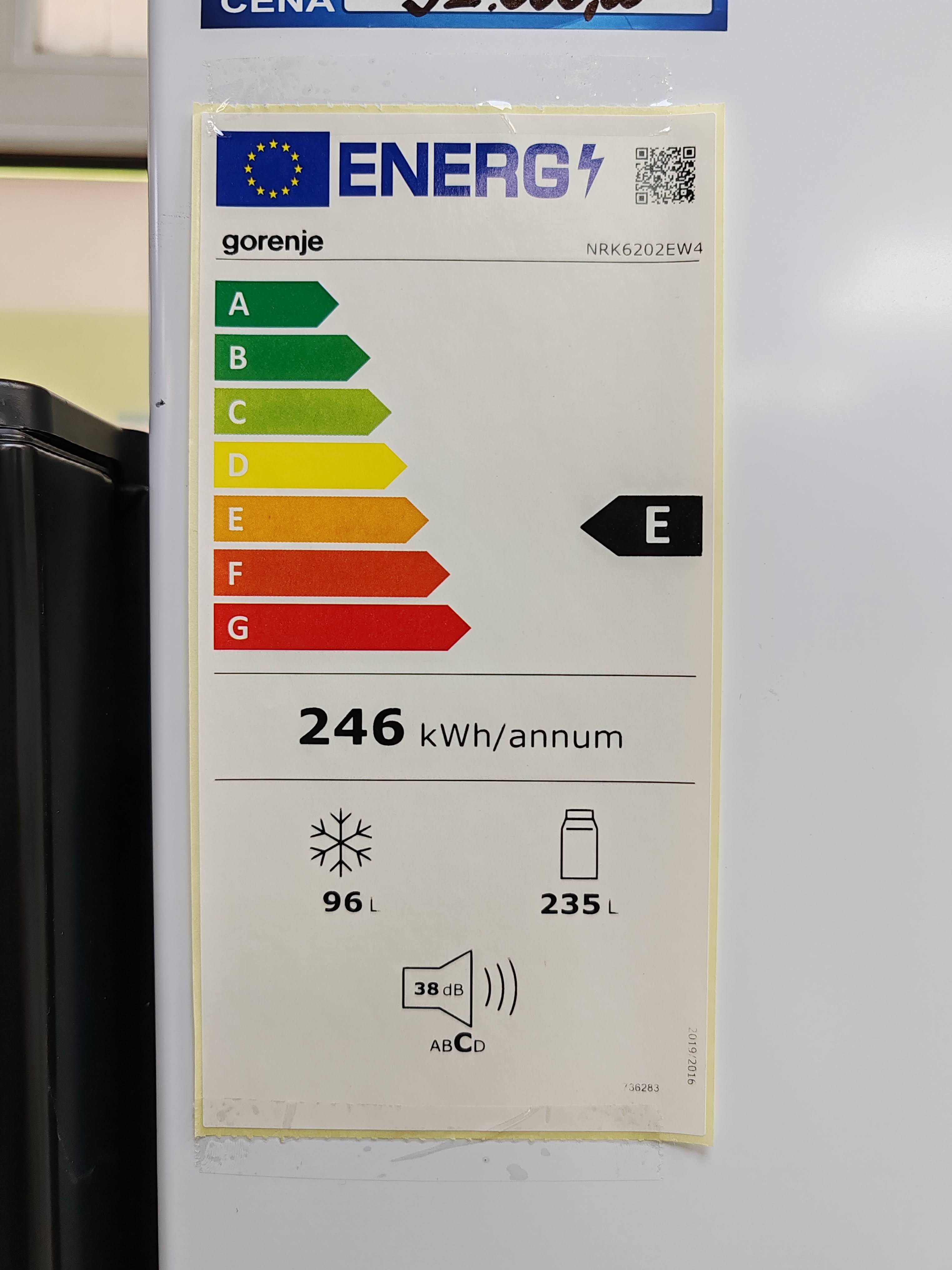 Frižider Gorenje NRK 6202 EW4, 200cm.