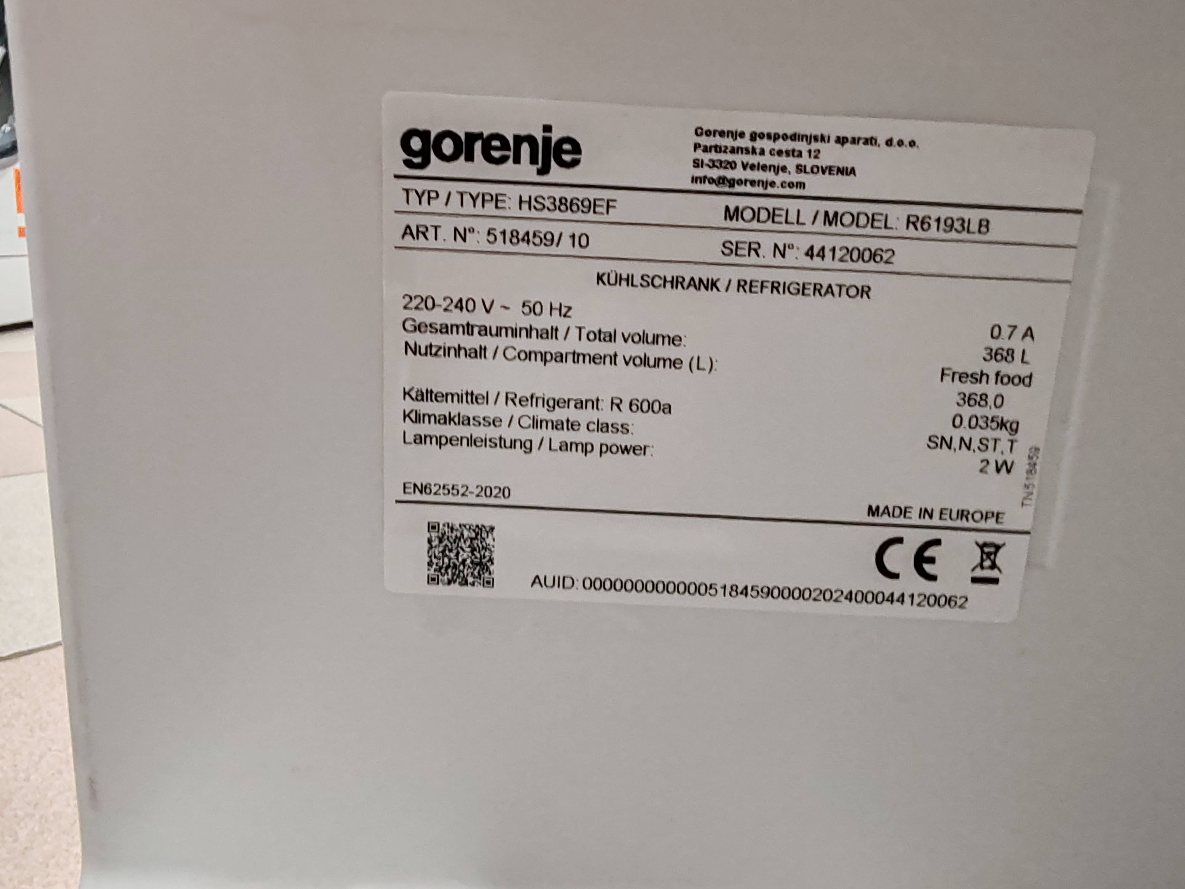 Frižider Gorenje R6193LB , 185 cm.