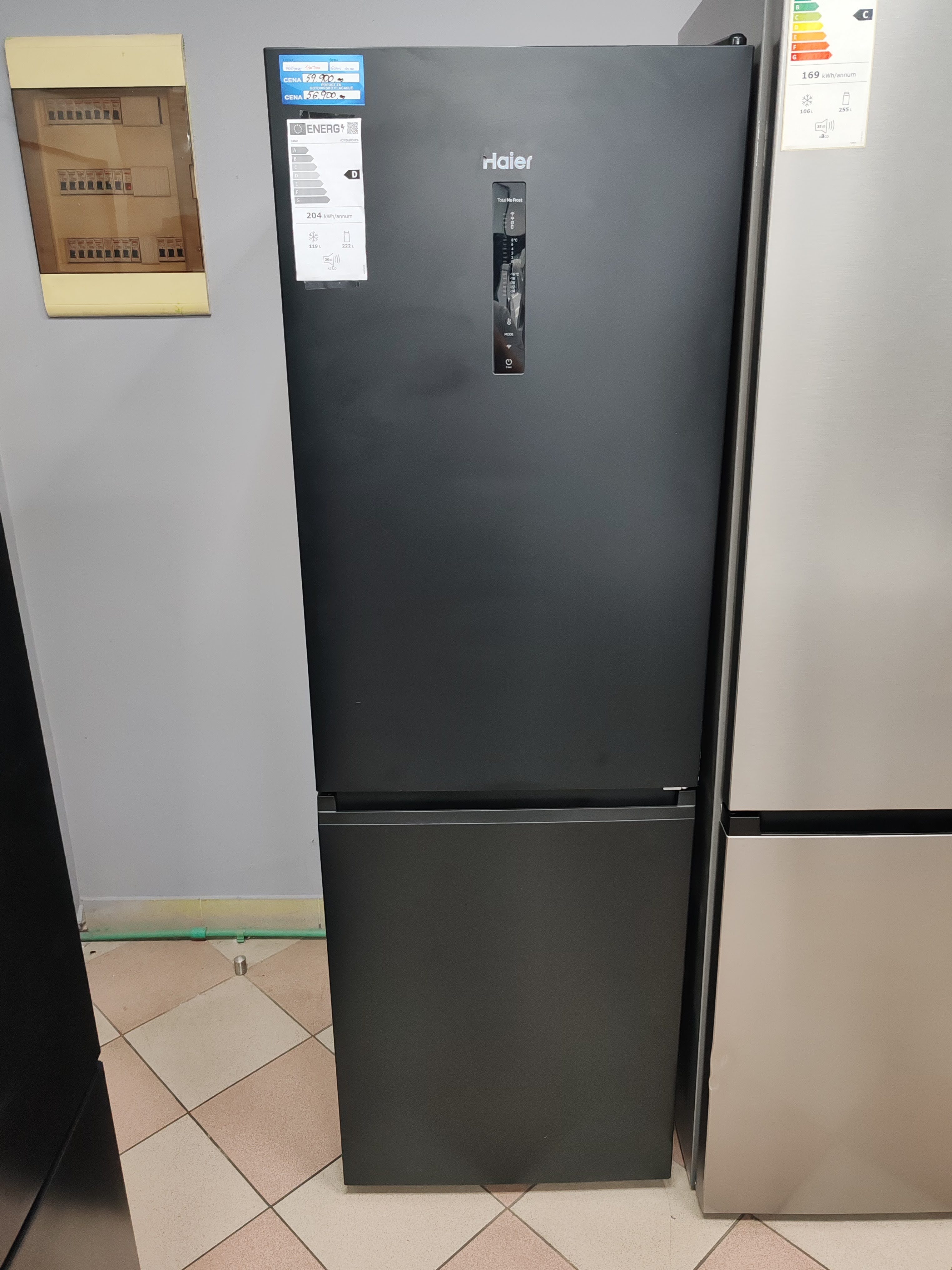 Frižider Haier HDW3618DNPB , 185 cm