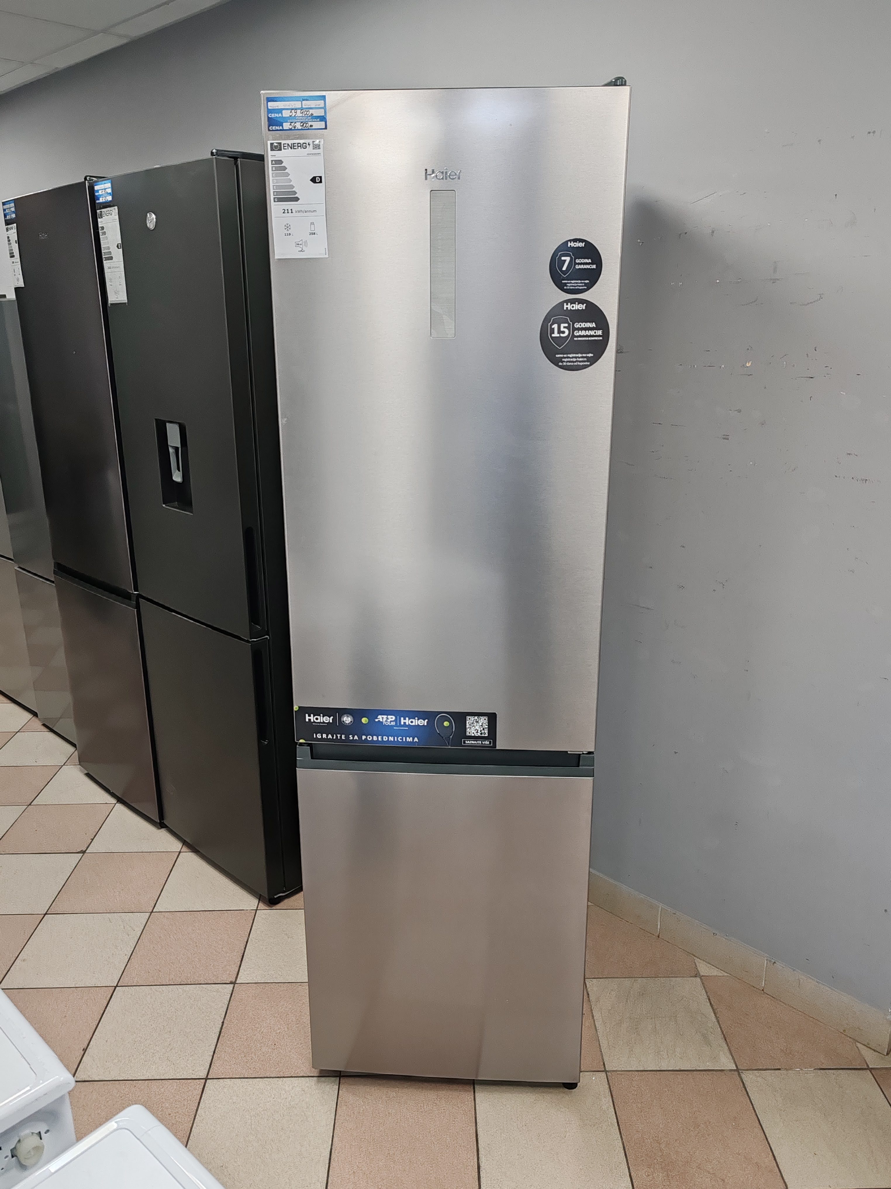 Frižider Haier HDW3620DNPK , 200 cm, No Frost