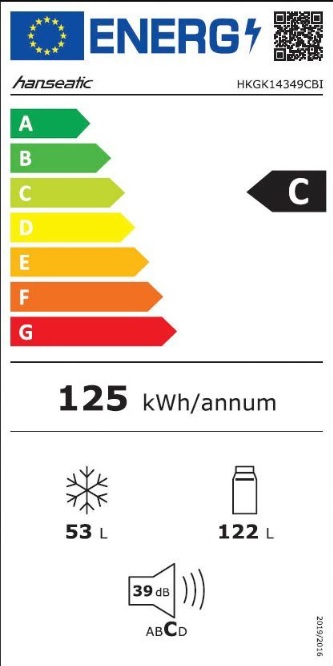 Frižider Hanseatic HKGK14349CBI , 143cm