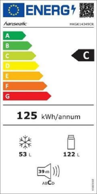 Frižider Hanseatic HKGK14349CR ,143cm