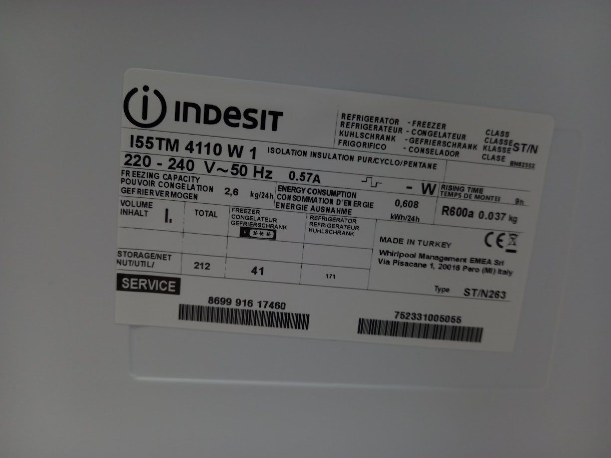 Frižider Indesit I55TM 4110 W 1, 144cm