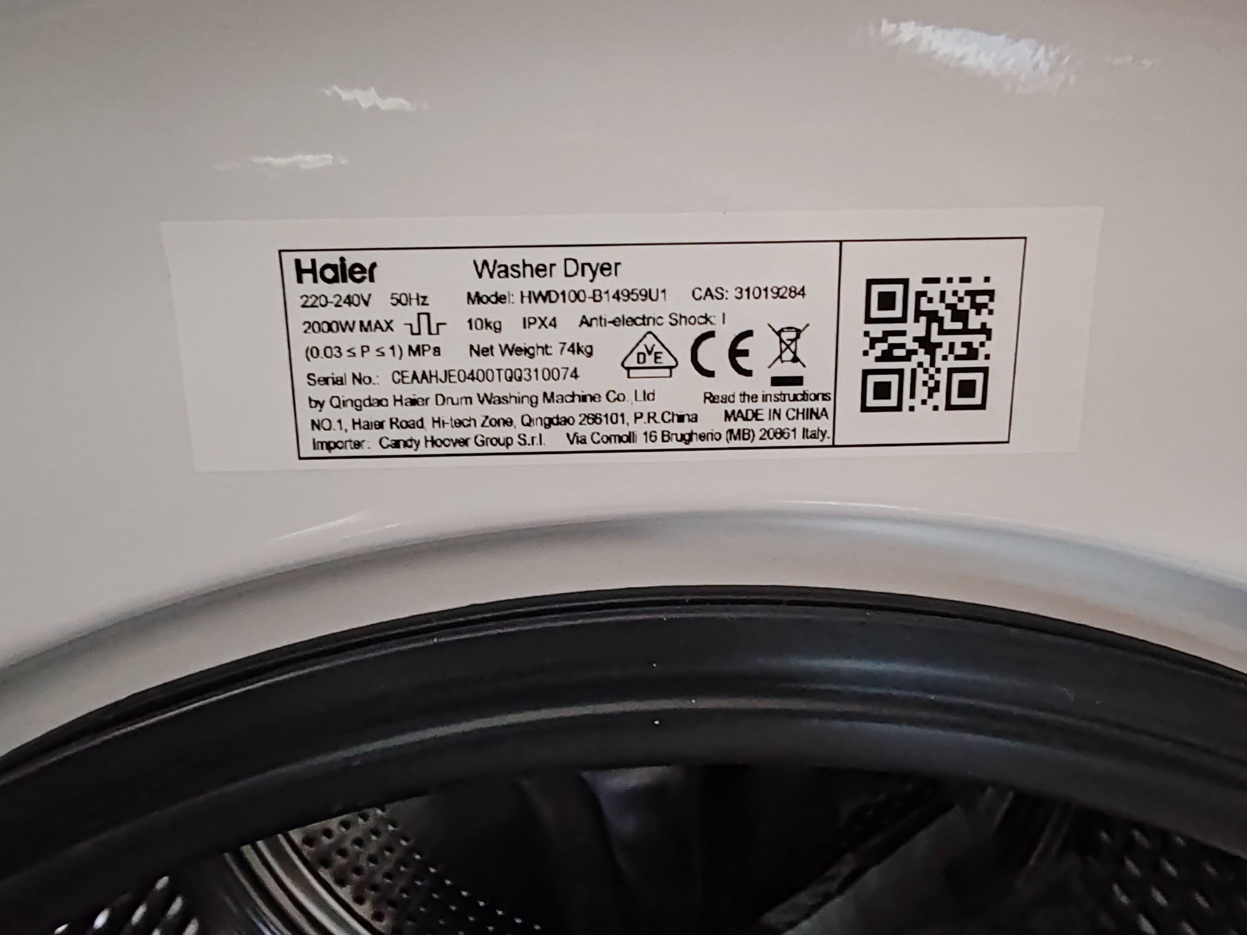 Mašina za pranje i sušenje veša Haier HWD100-B14959U1 , 10+6kg