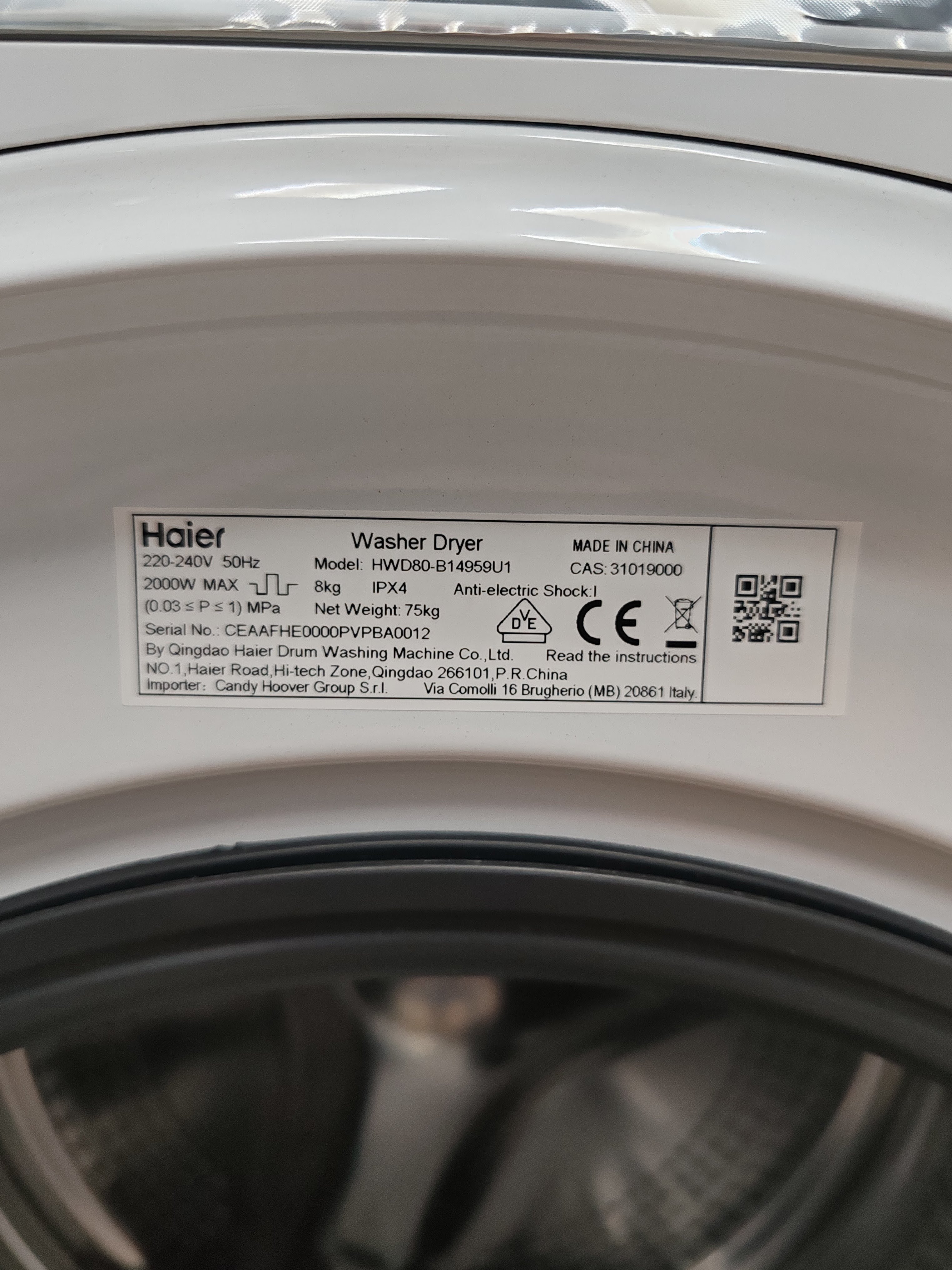 Mašina za pranje i sušenje veša Haier HWD80-B14959U1 , 8+5 kg