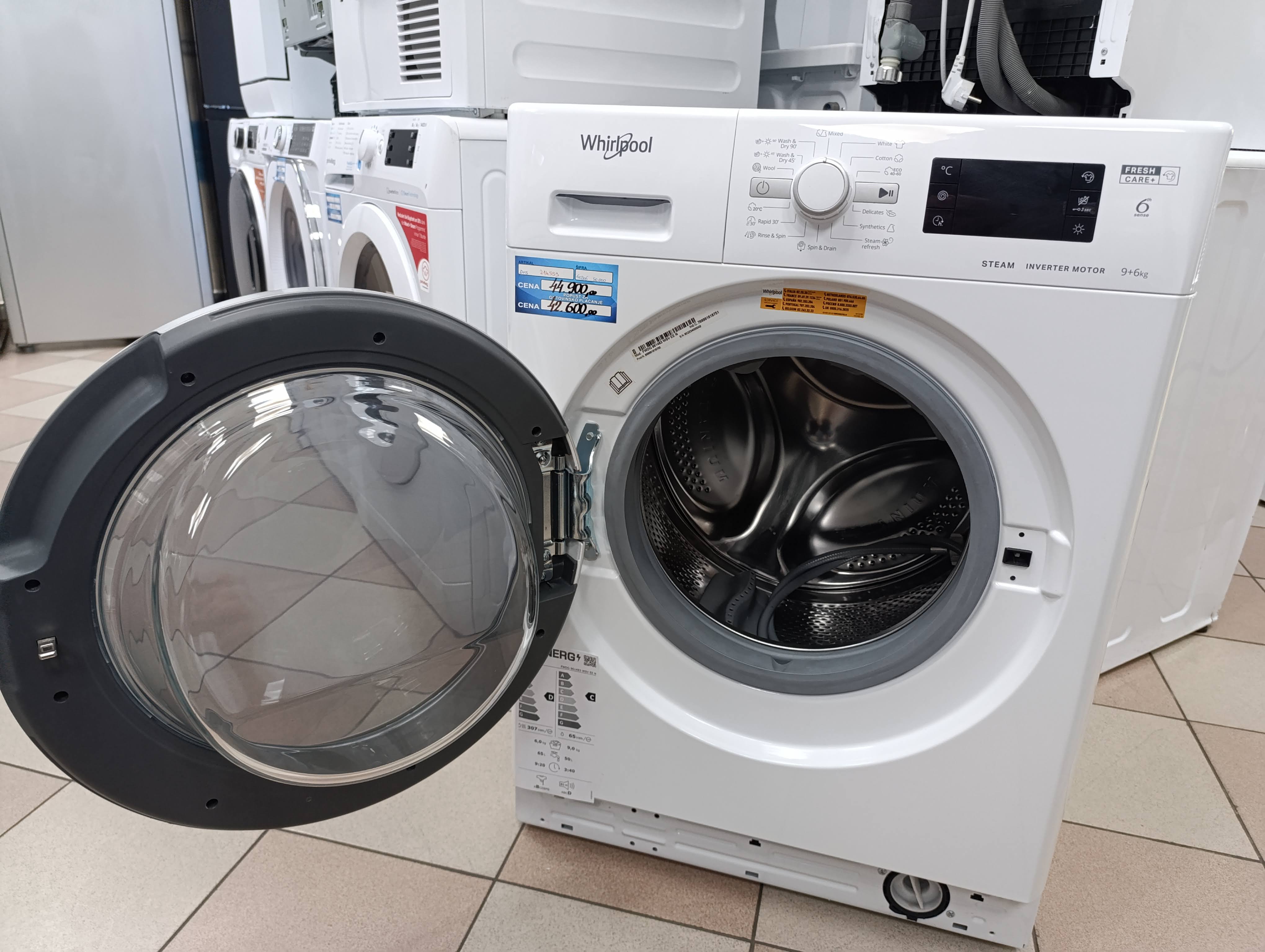 Mašina za pranje i sušenje Whirlpool FWDG 961483 WSV EE N, 9+6 kg