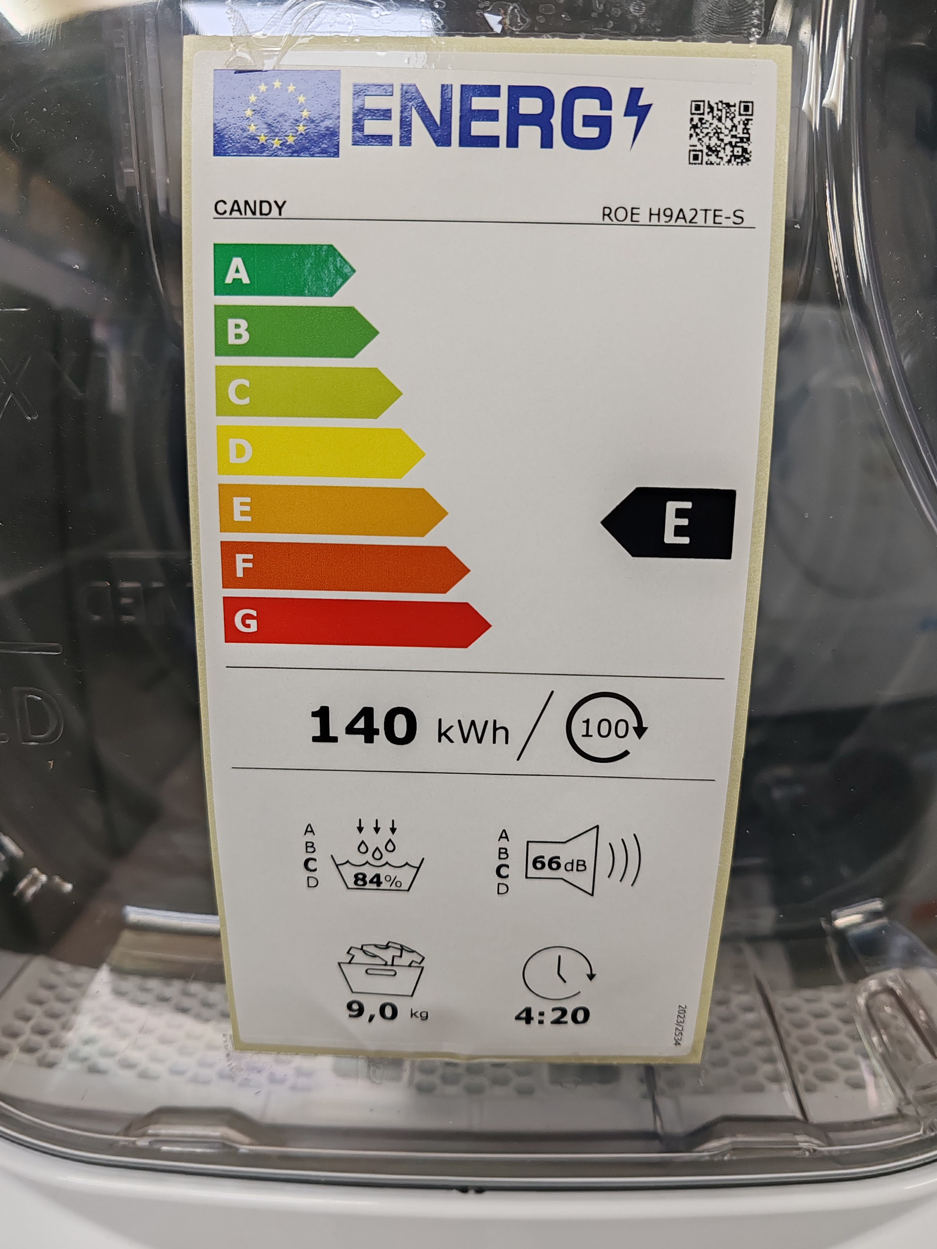 Mašina za sušenje veša Candy ROE H9A2TE-S, 9 kg