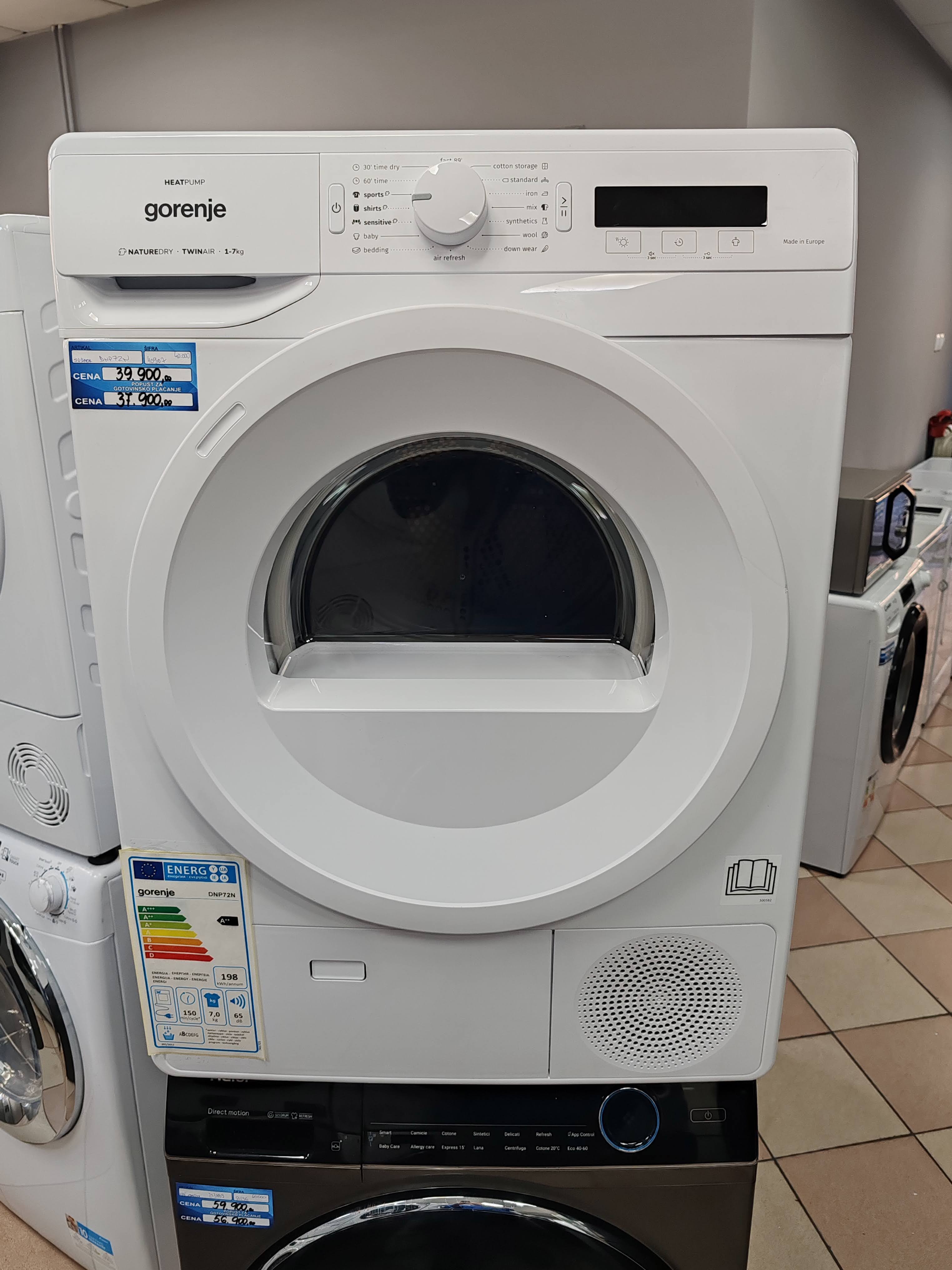 Mašina za sušenje veša Gorenje DNP72N , 7 kg.