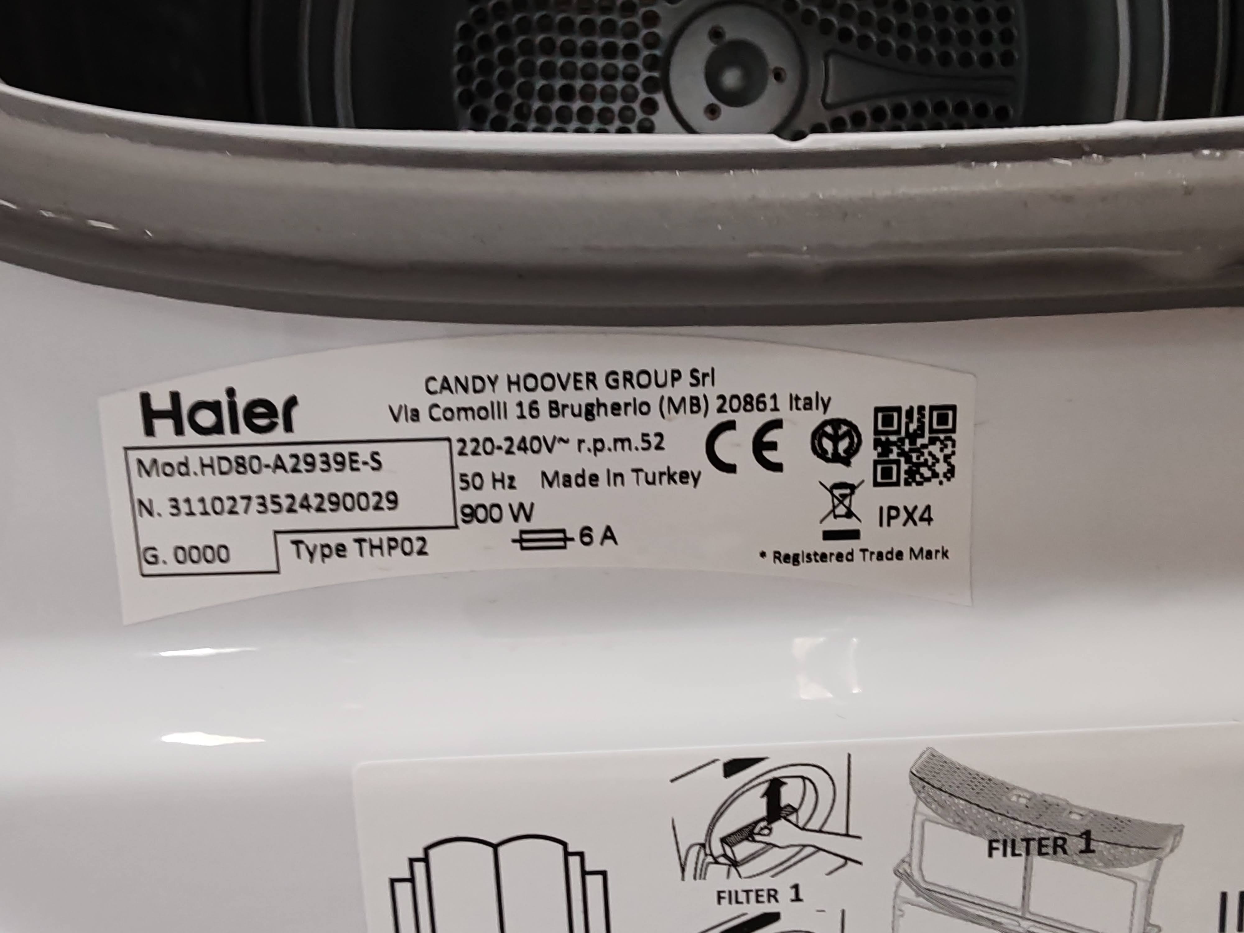 Mašina za sušenje veša Haier HD80 A2939E-S , 8 kg