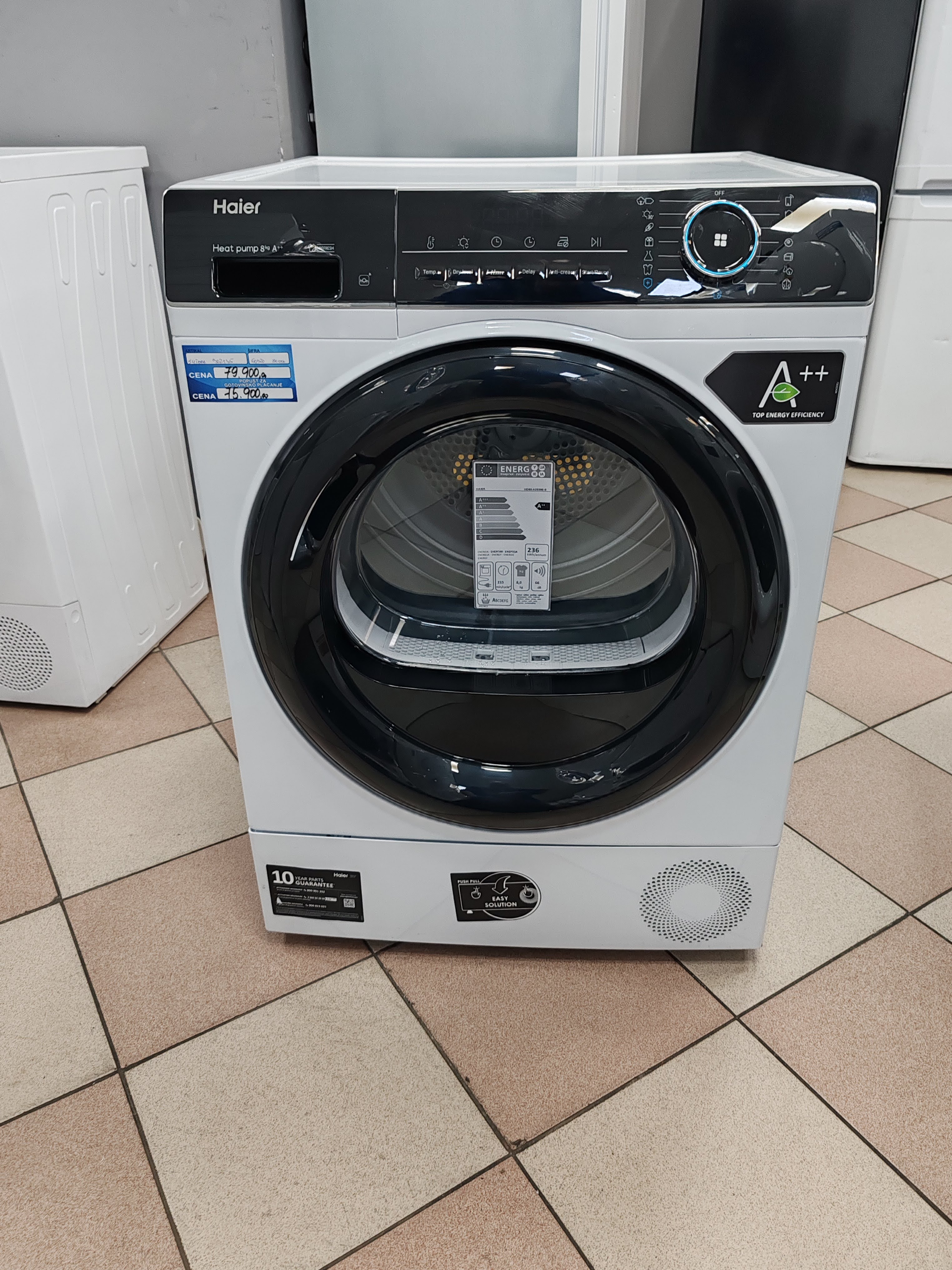 Mašina za sušenje veša Haier HD80 A2939E-S , 8 kg