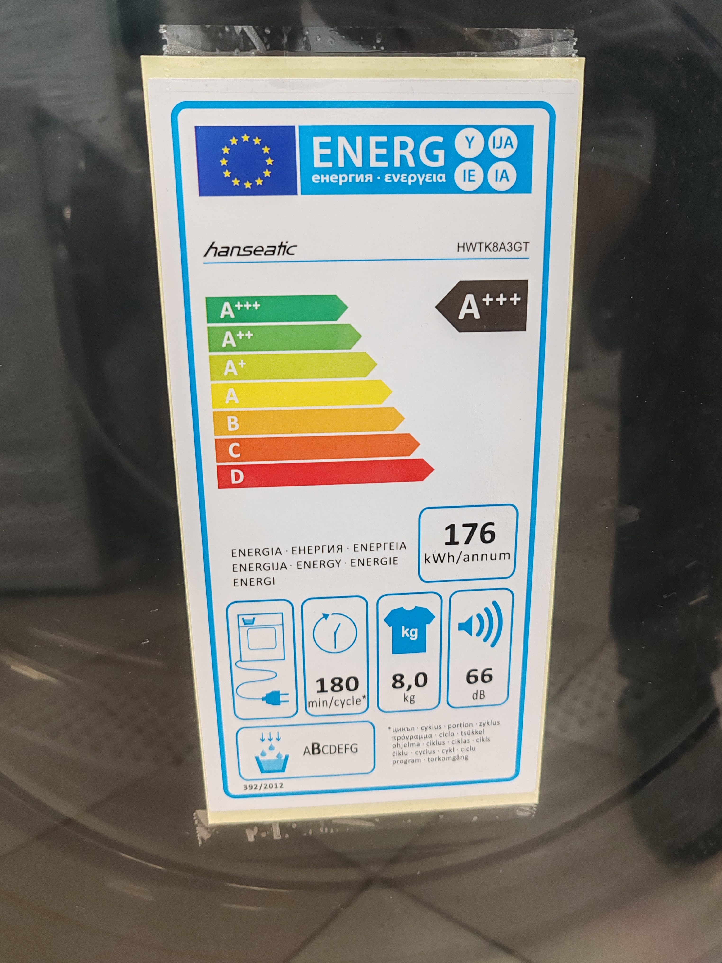 Mašina za sušenje veša Hanseatic HWTK8A3GT (2) , 8 kg