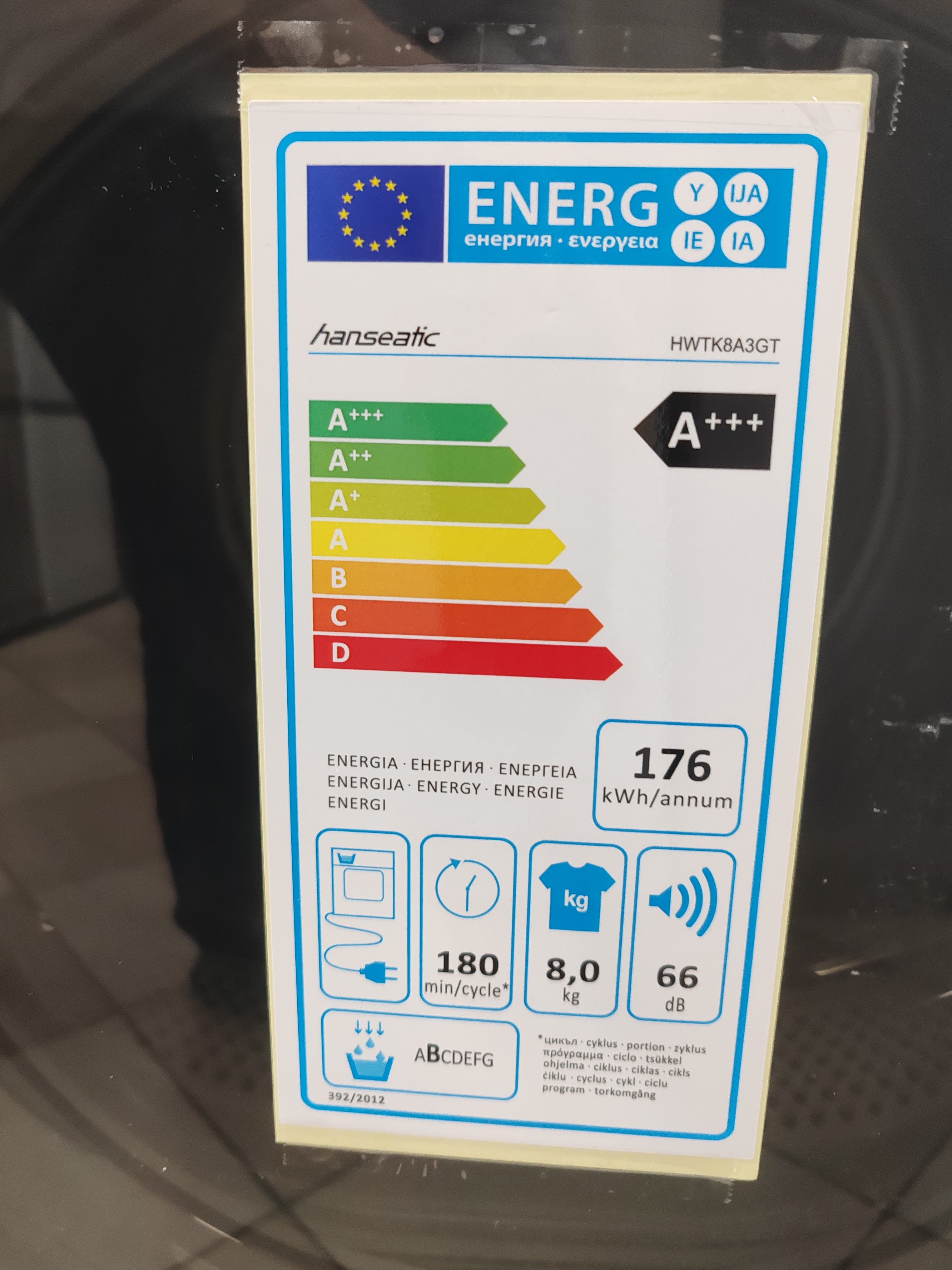 Mašina za sušenje veša Hanseatic HWTK8A3GT , 8 kg