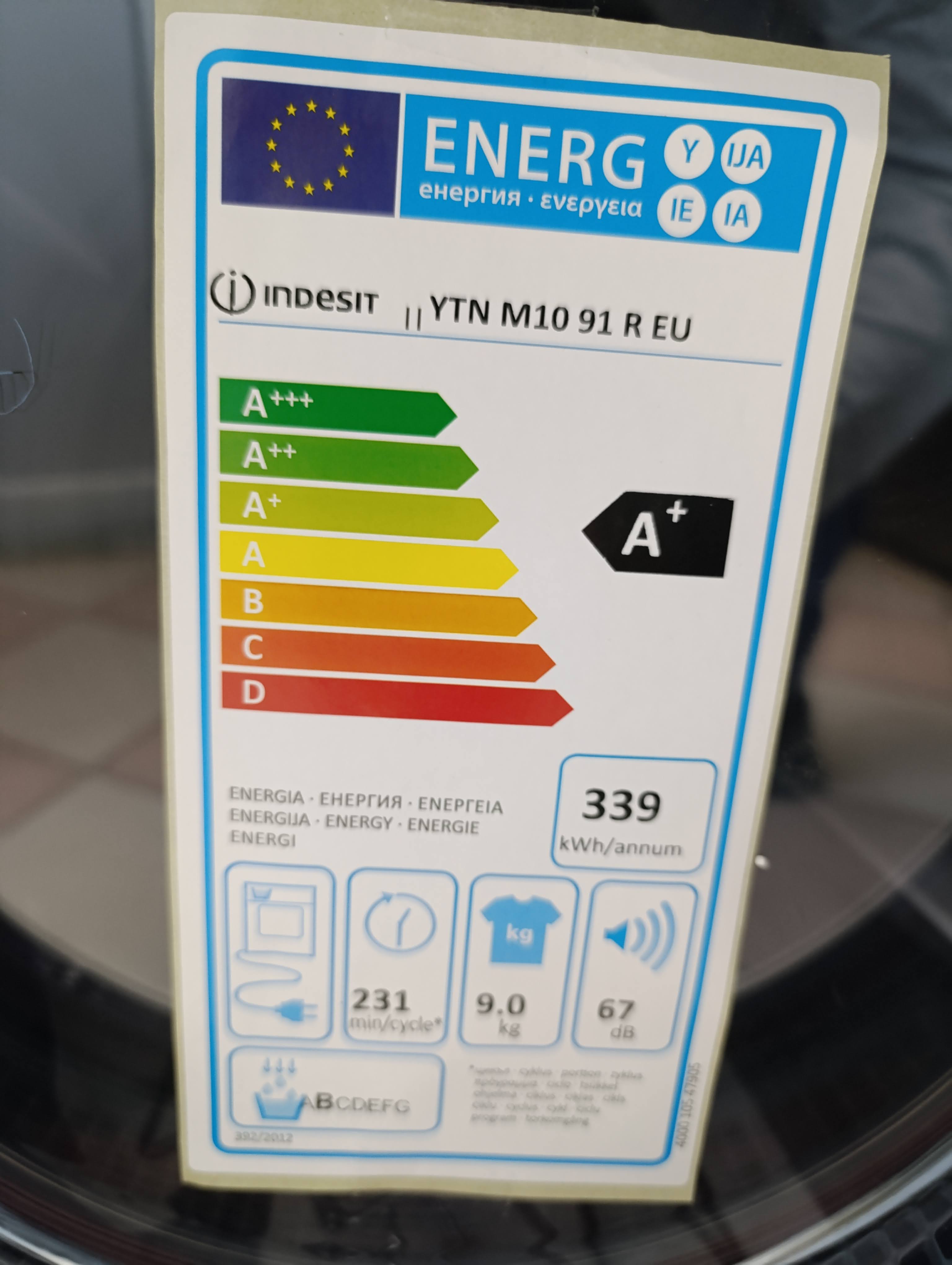 Mašina za sušenje veša Indesit YTN M10 91 R EU, 9kg