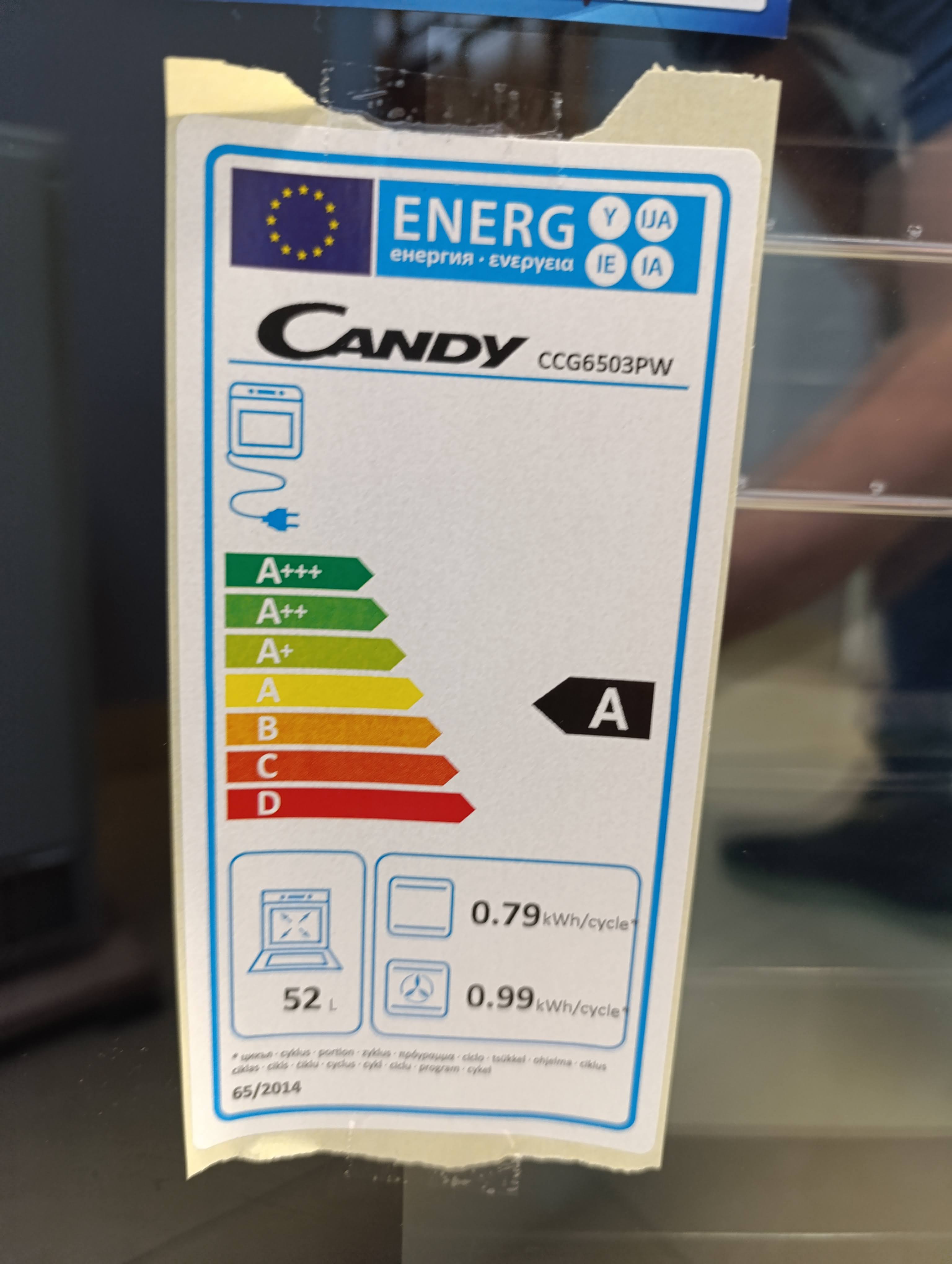 Plinski Šporet Candy CCG6503PW , 60 cm.