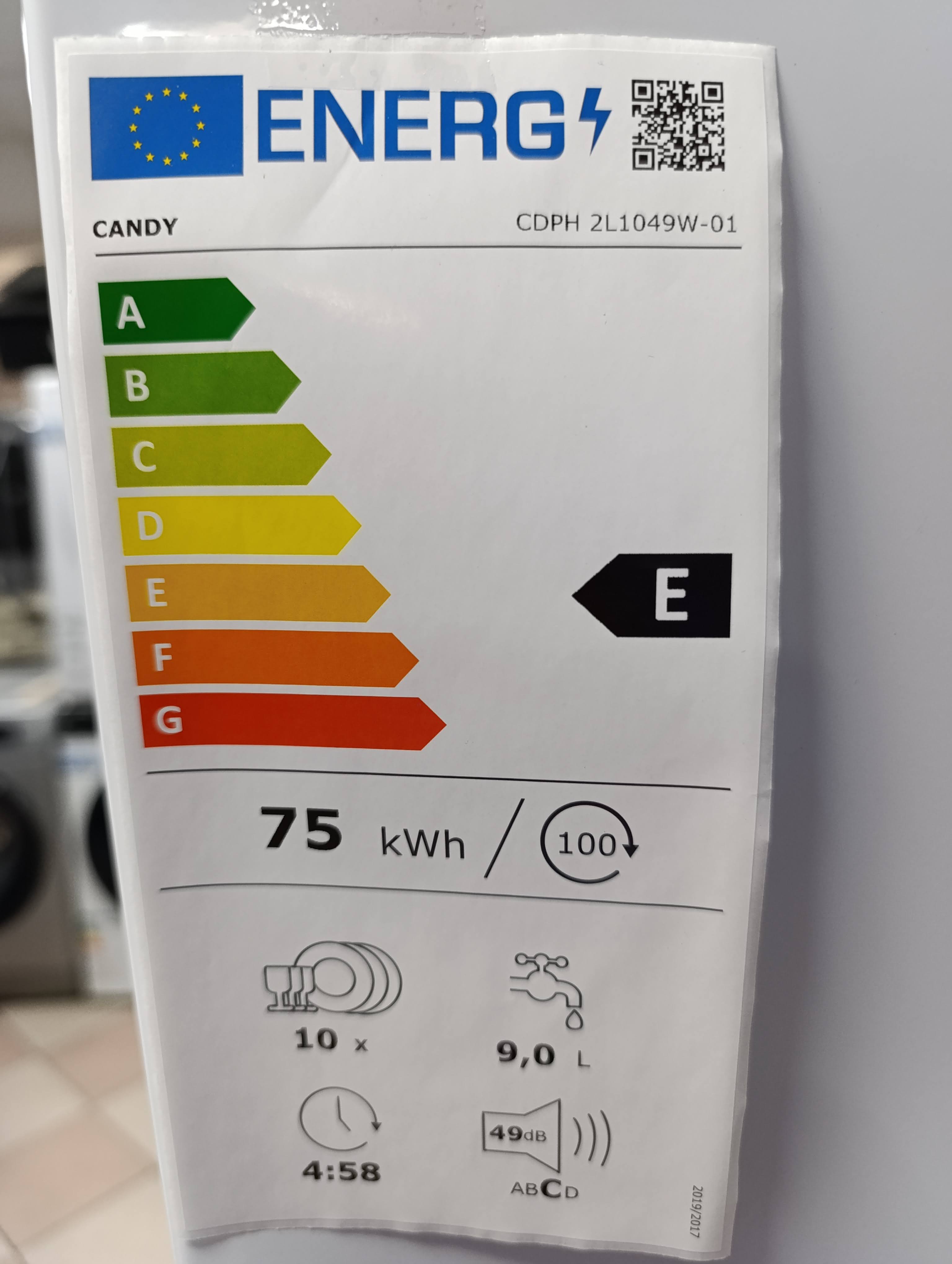 Sudo mašina Candy CDPH 2L1049W-01  , 10 kompleta