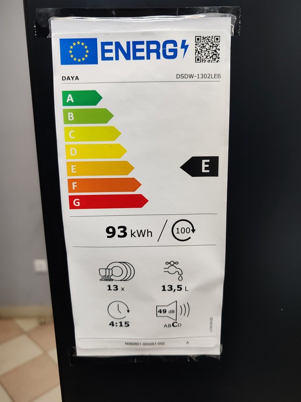 Sudo mašina Daya  DSDW1302LEB , 13 kompleta.