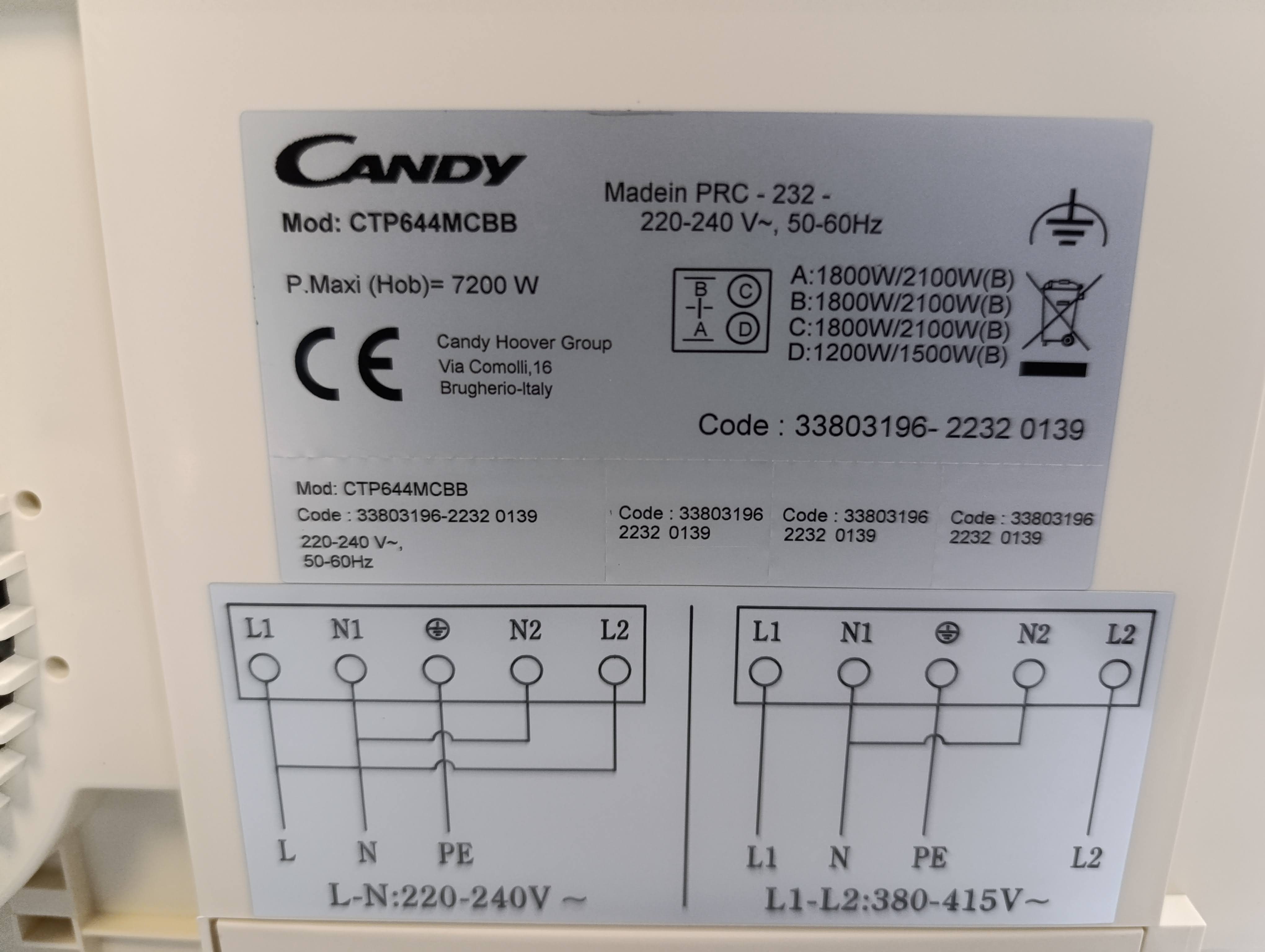 Ugradna indukciona ploča Candy CTP644MCBB 