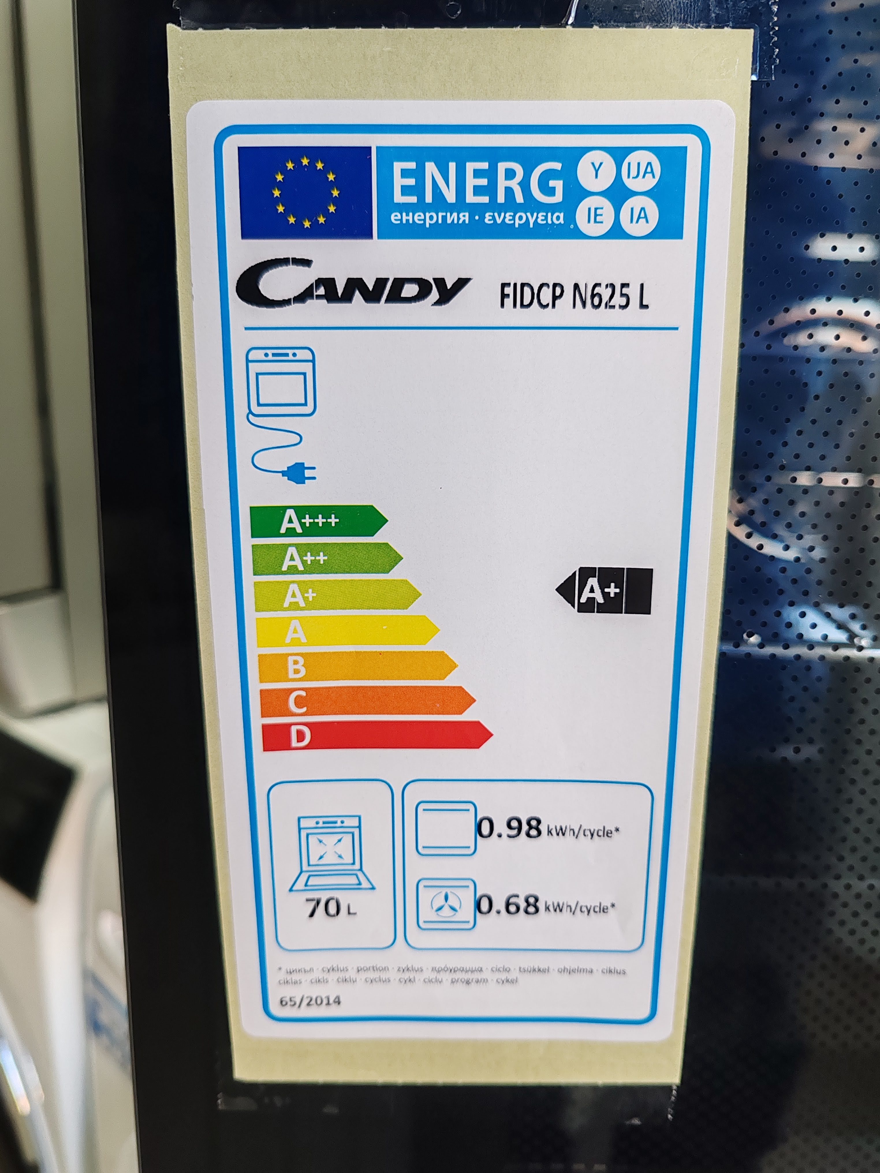 Ugradna Rerna Candy FIDCP N625L , 70L