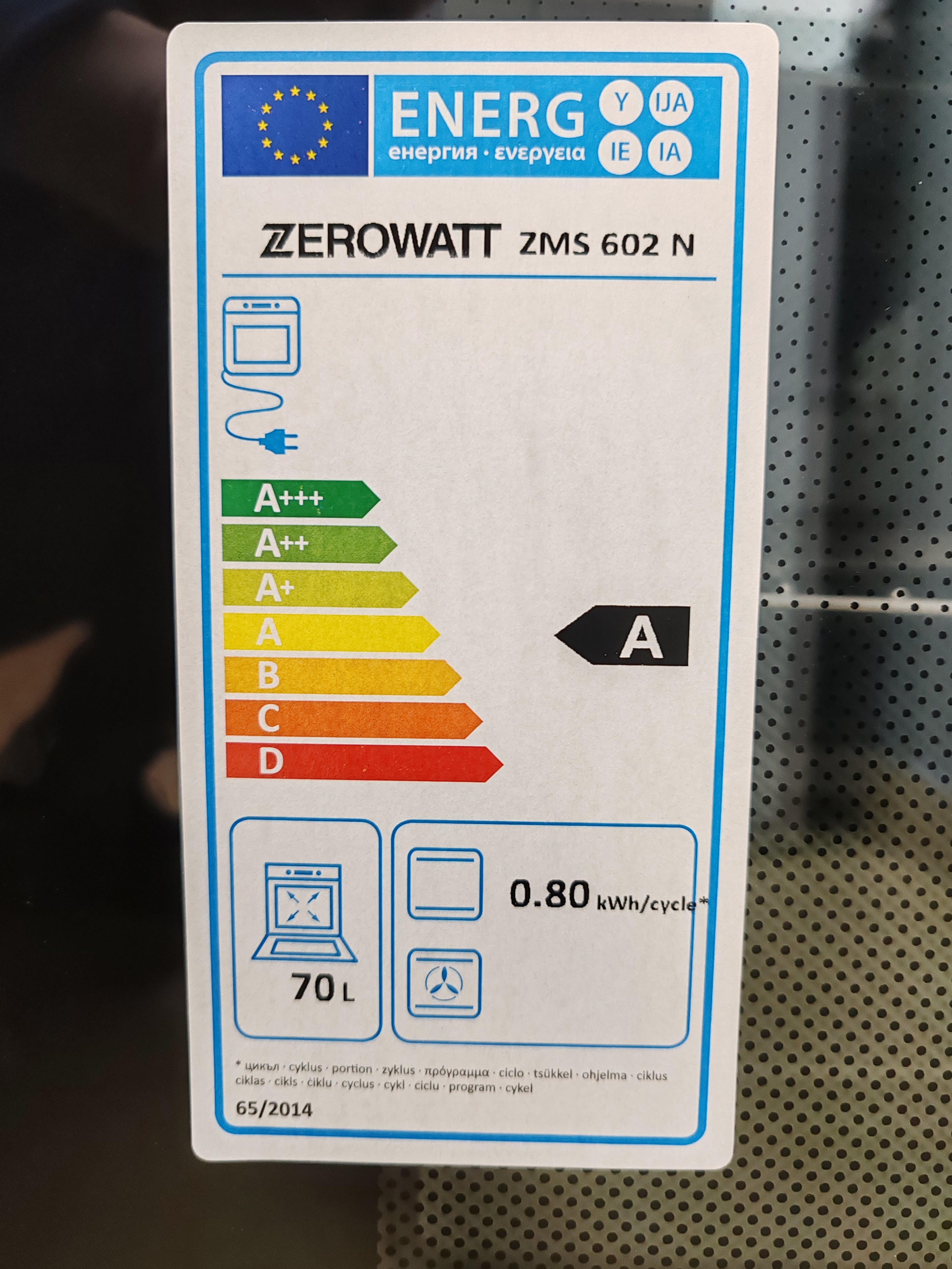 Ugradna Rerna Zerowatt ZMS 603 XN(2) , 65L