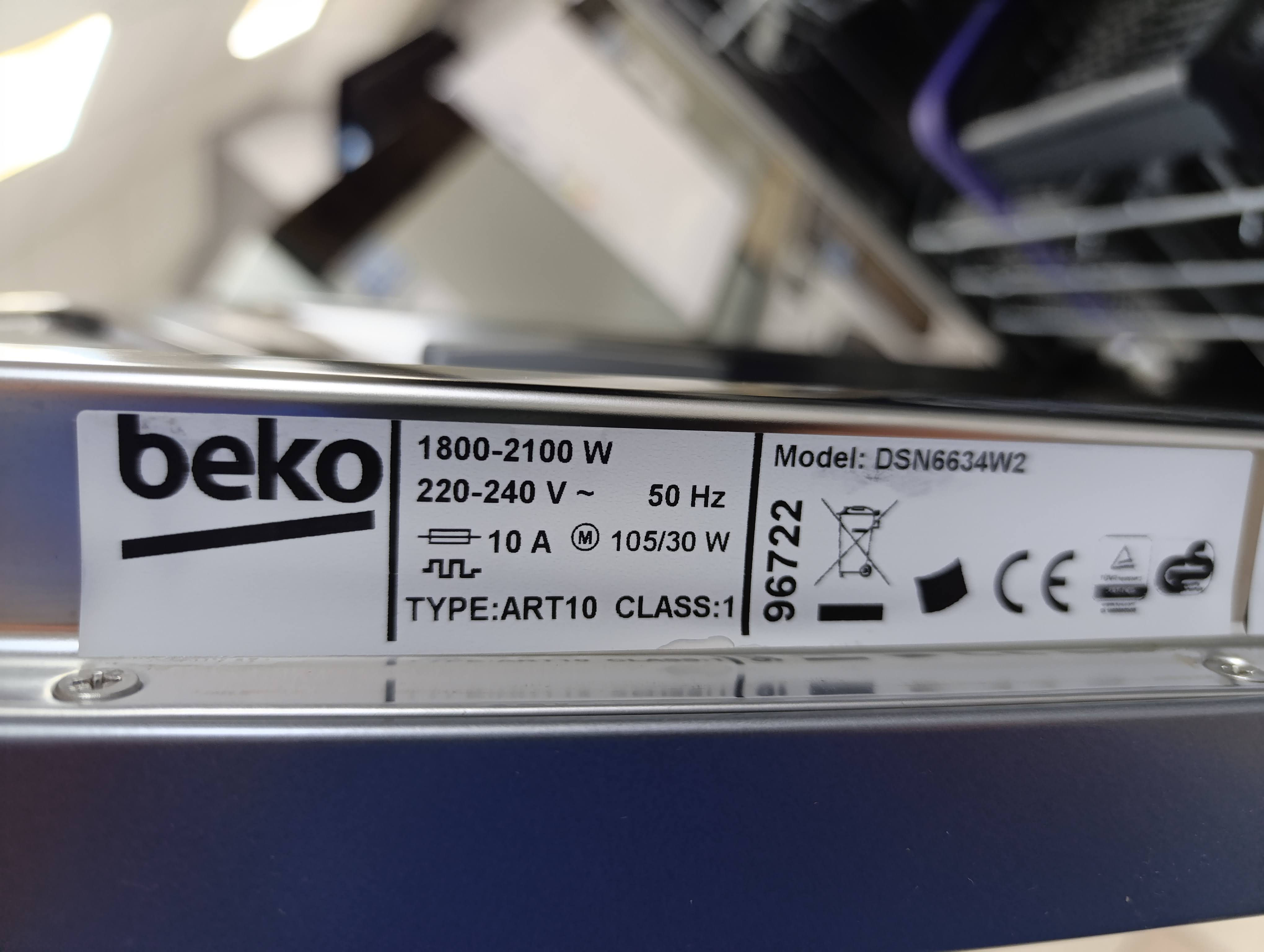 Ugradna Sudo mašina Beko DSN6634W2, 14 kompleta