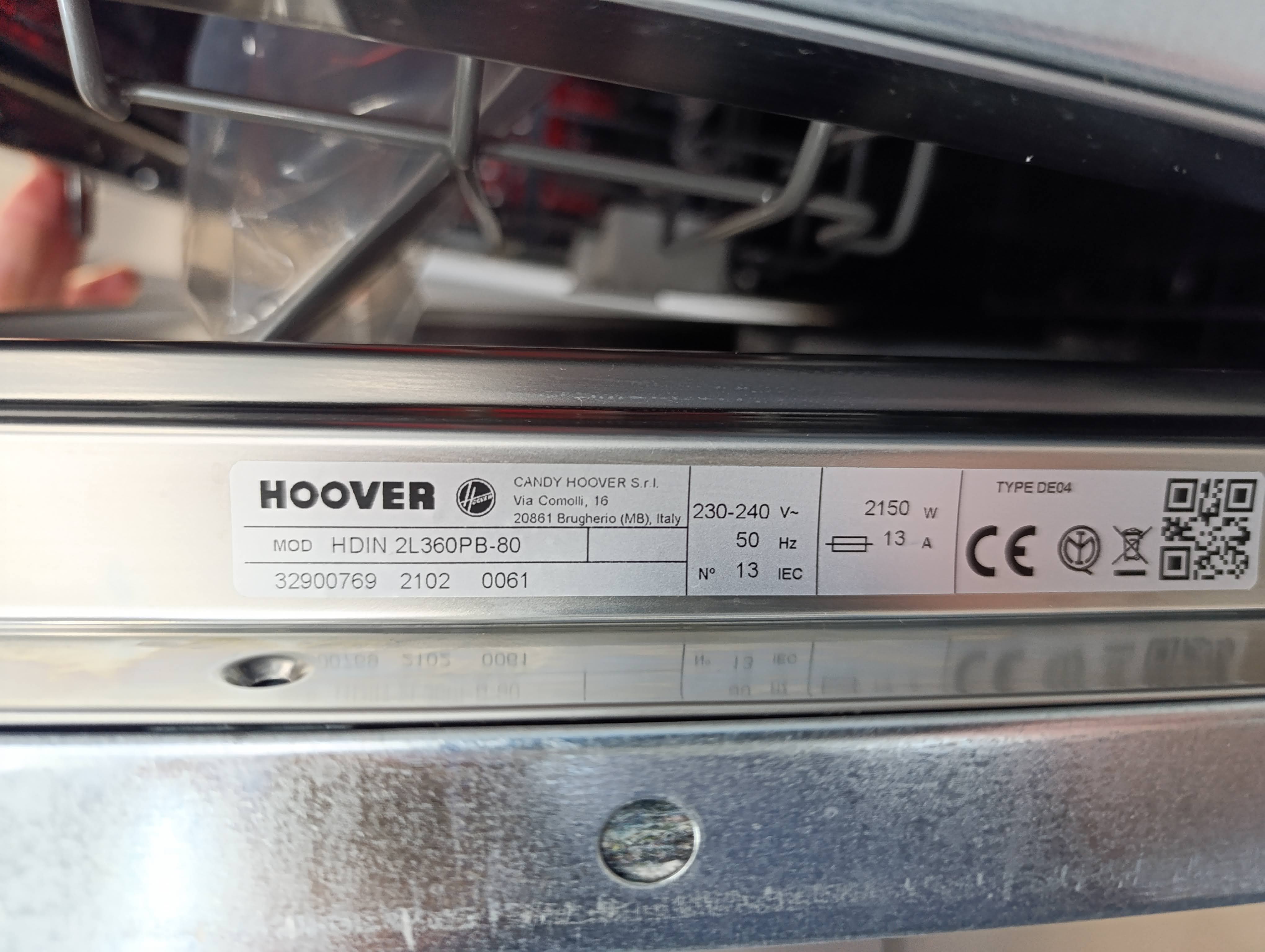 Ugradna Sudo mašina Hoover HDIN 2L360PB-80 , 13 kompleta