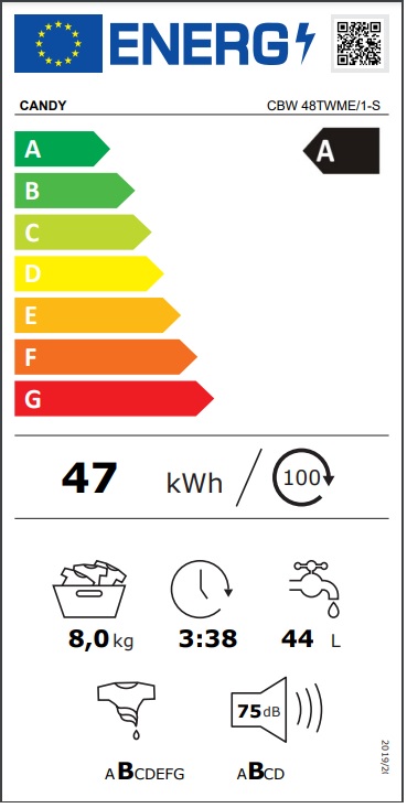 Ugradna veš mašina Candy CBW 48TWME-S, 8 kg