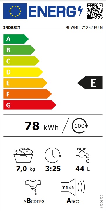 Ugradna Veš mašina Indesit BI WMIL 71252 EU N, 7kg