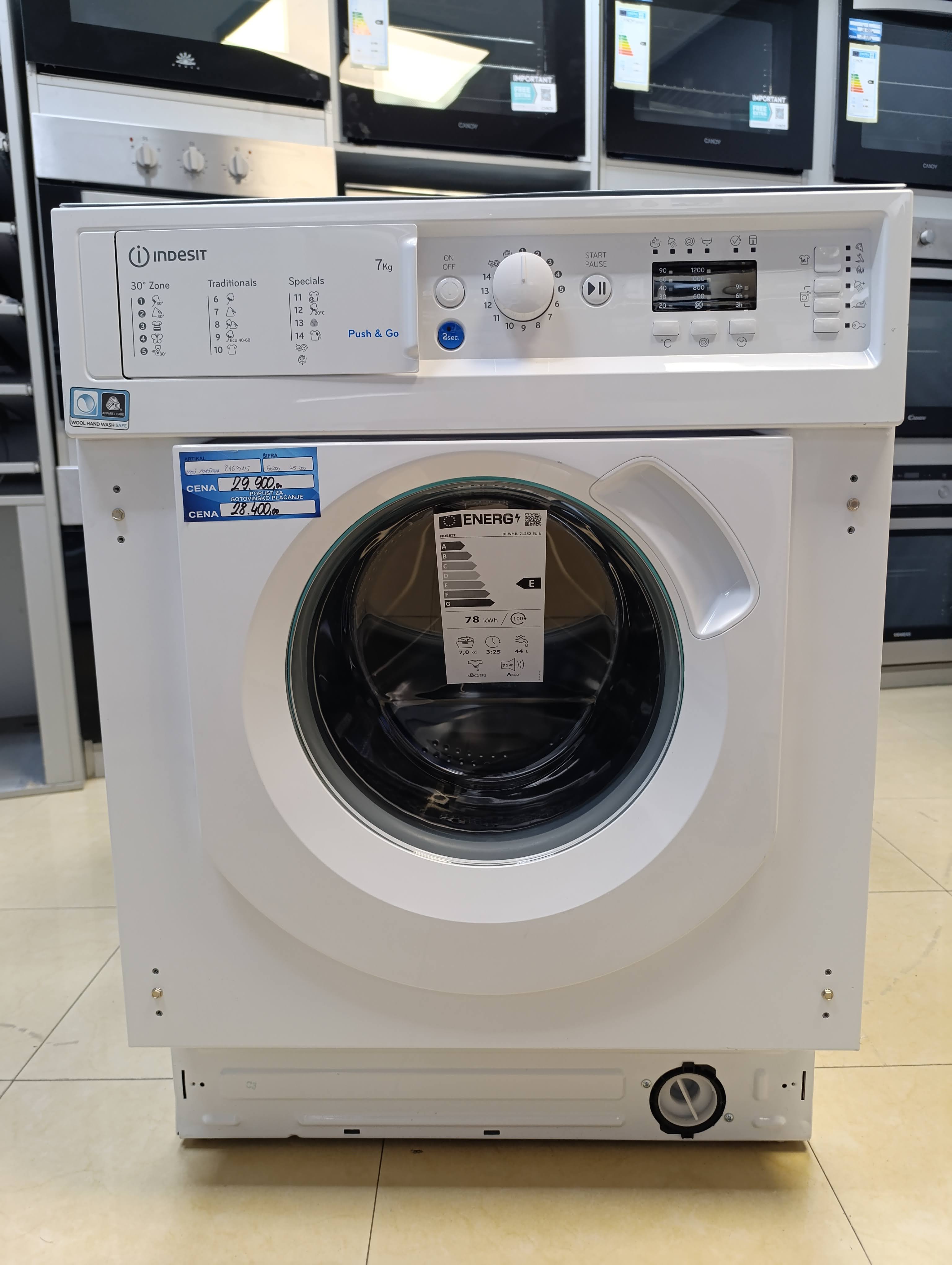 Ugradna Veš mašina Indesit BI WMIL 71252 EU N, 7kg