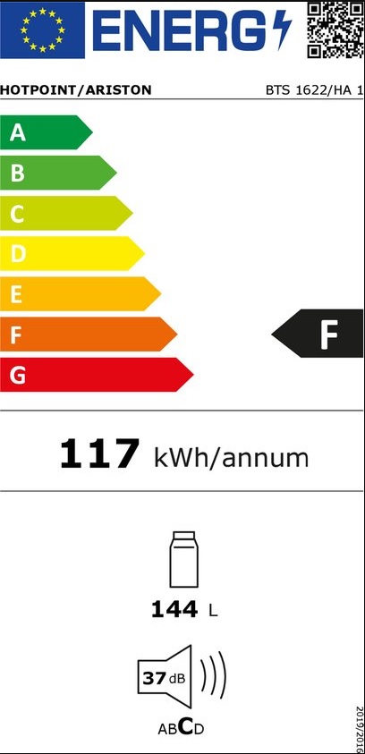 Ugradni Frižider Ariston BTS 1622/HA , 82cm, podpultni