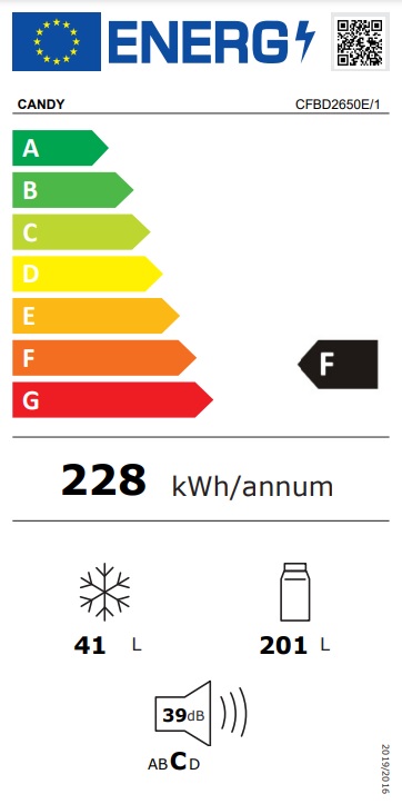 Ugradni frižider Candy CFBD 2650E/1 , 158 cm