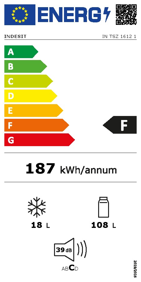 Ugradni frižider Indesit IN TSZ 1612, 82cm