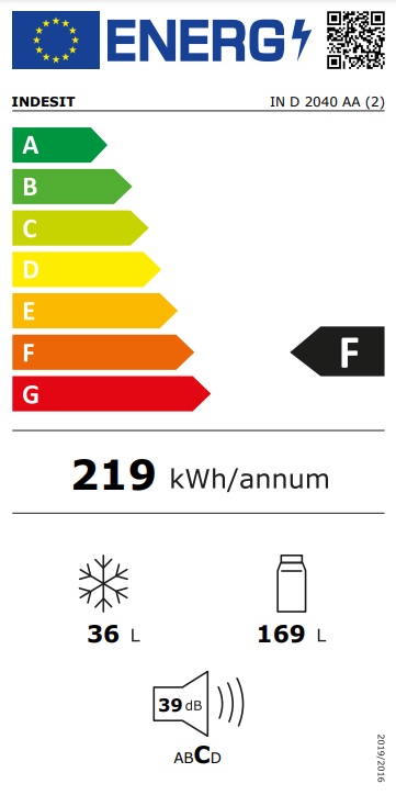 Ugradni frižider Indesit IND 2040 AA, 145cm.