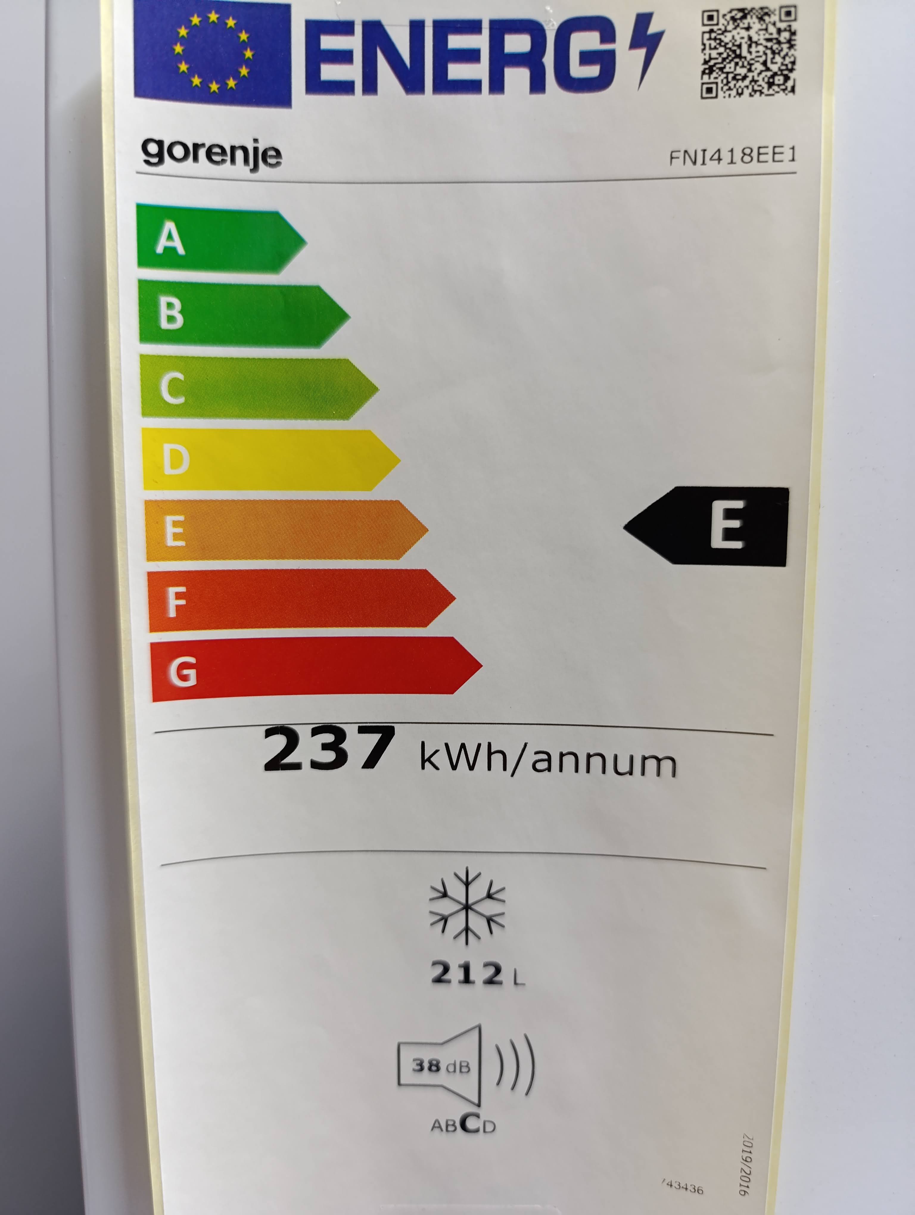 Ugradni Zamrzivač Gorenje FNI418EE1 , 177 cm.