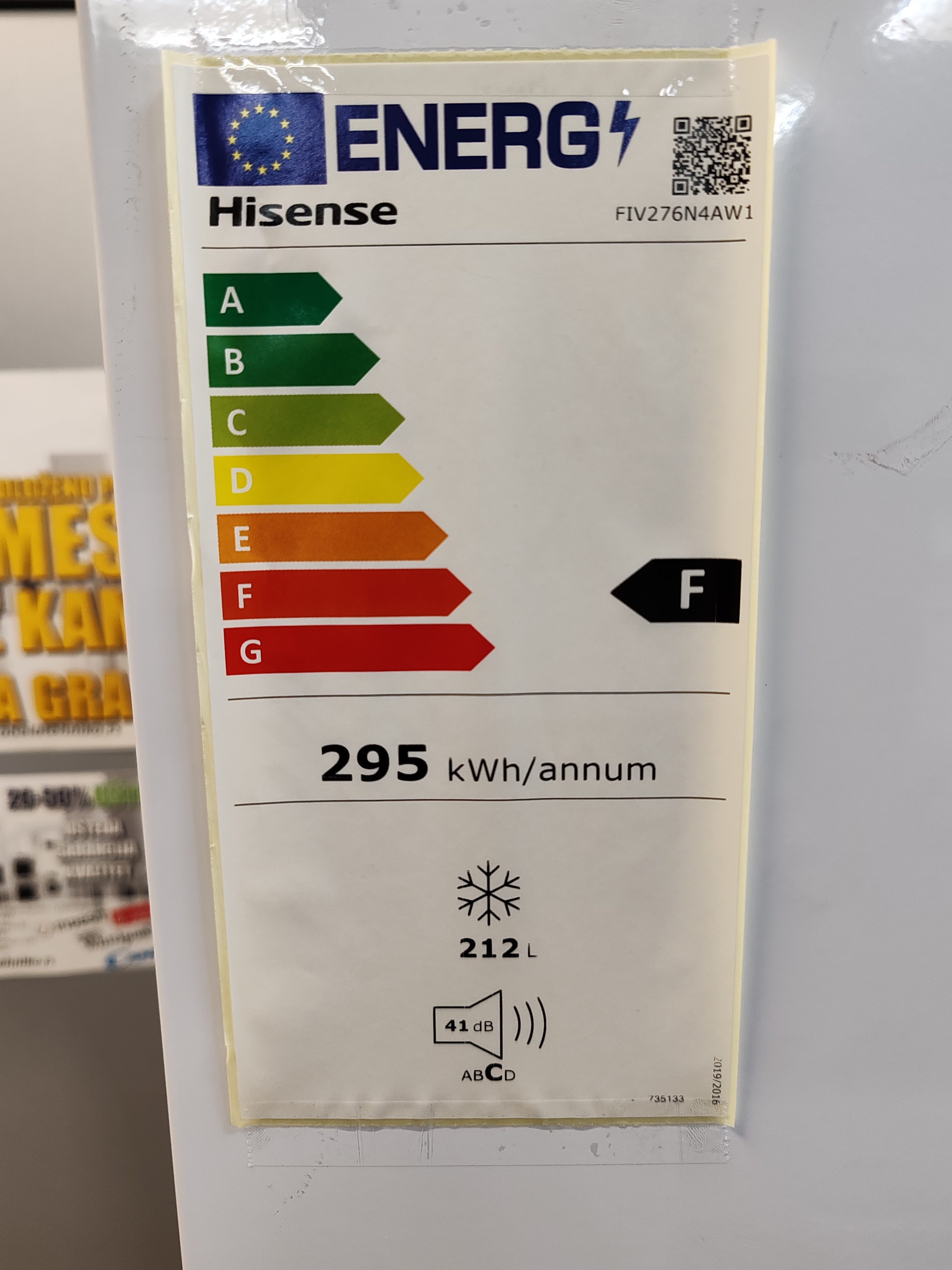 Ugradni Zamrzivač Hisense FIV276N4AW1 , 177 cm.