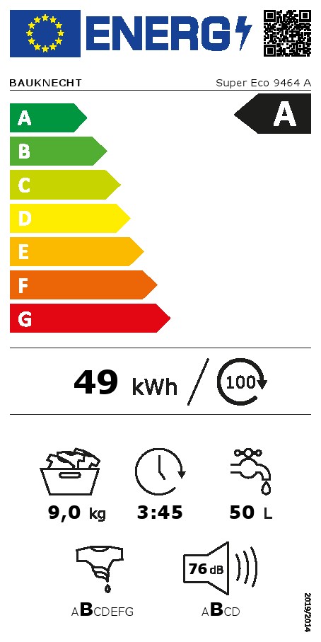 Veš mašina Bauknecht Super Eco 9464 A, 9 kg