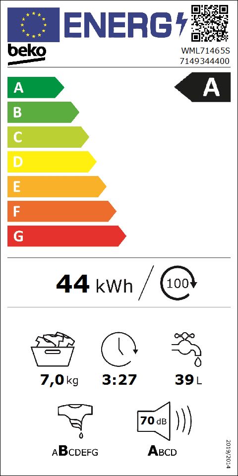 Veš mašina Beko WML 71465 S, 7 kg