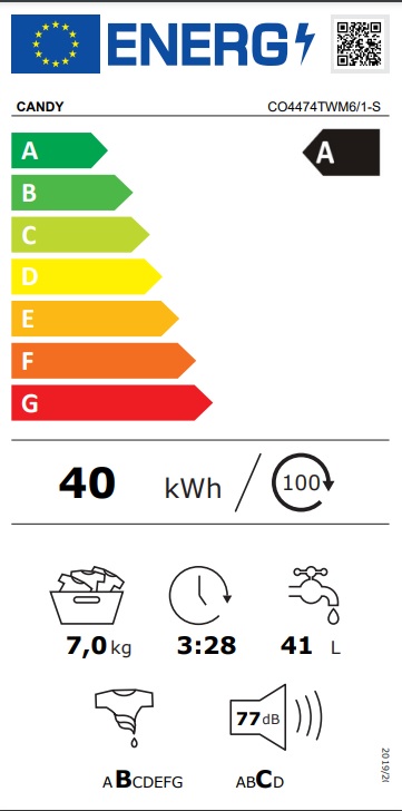 Veš mašina Candy CO4474TWM6/1-S , 7 kg, slim
