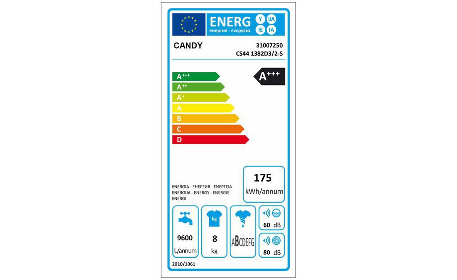 Veš mašina Candy CS44 1382D3/2-S , 8 kg.