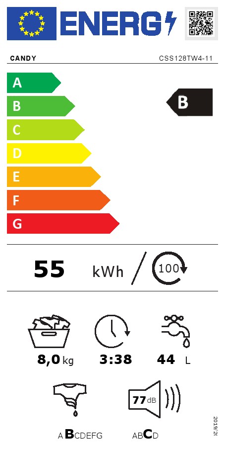 Veš mašina Candy CSS128TW4-11 , 8 kg