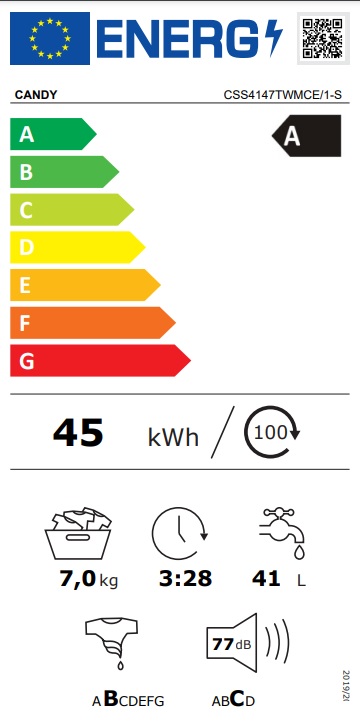 Veš mašina Candy CSS4147TWMCE/1-S, 7kg, slim