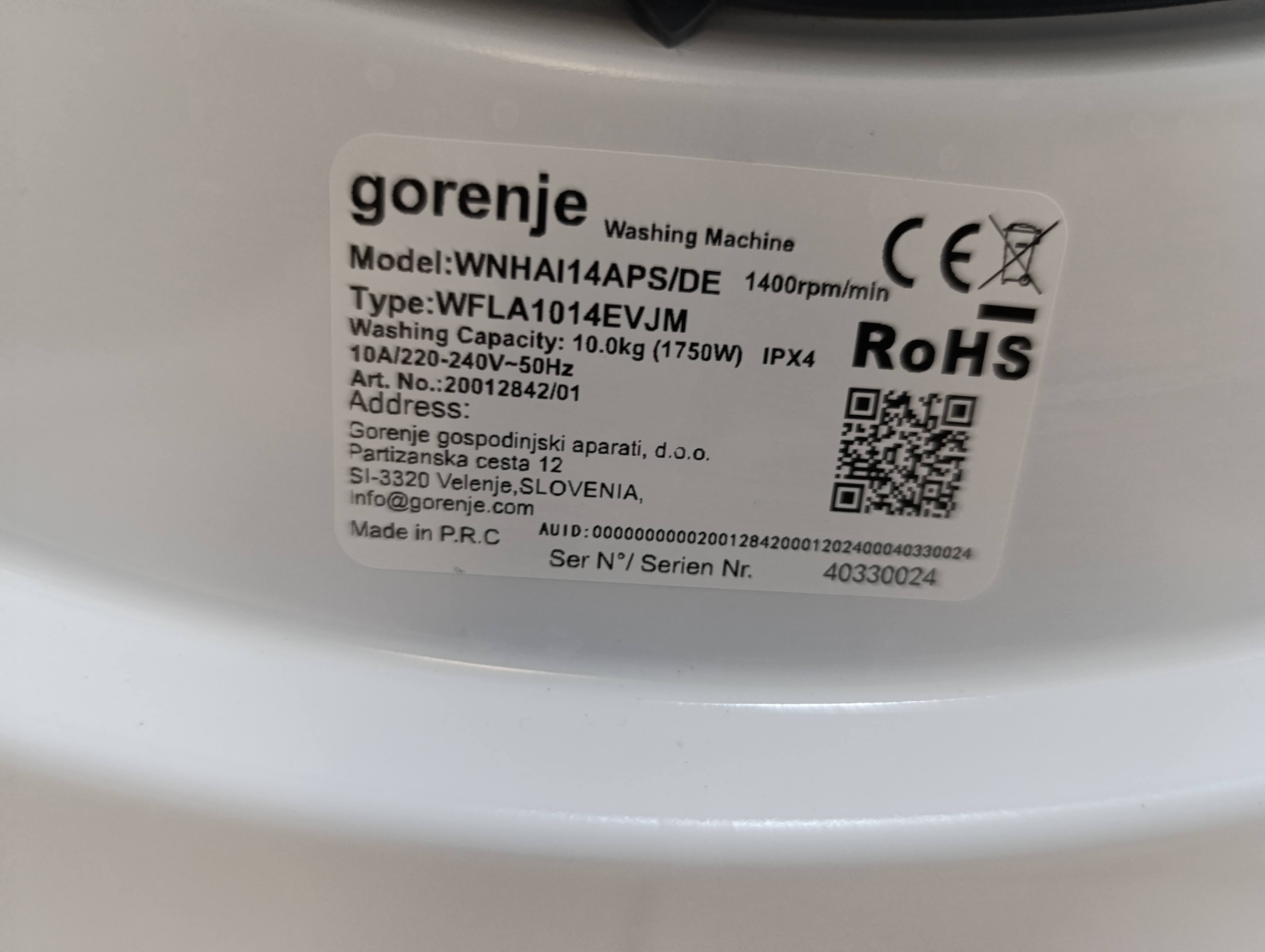 Veš mašina Gorenje WNHAI14APS/DE  (2) , 10 kg