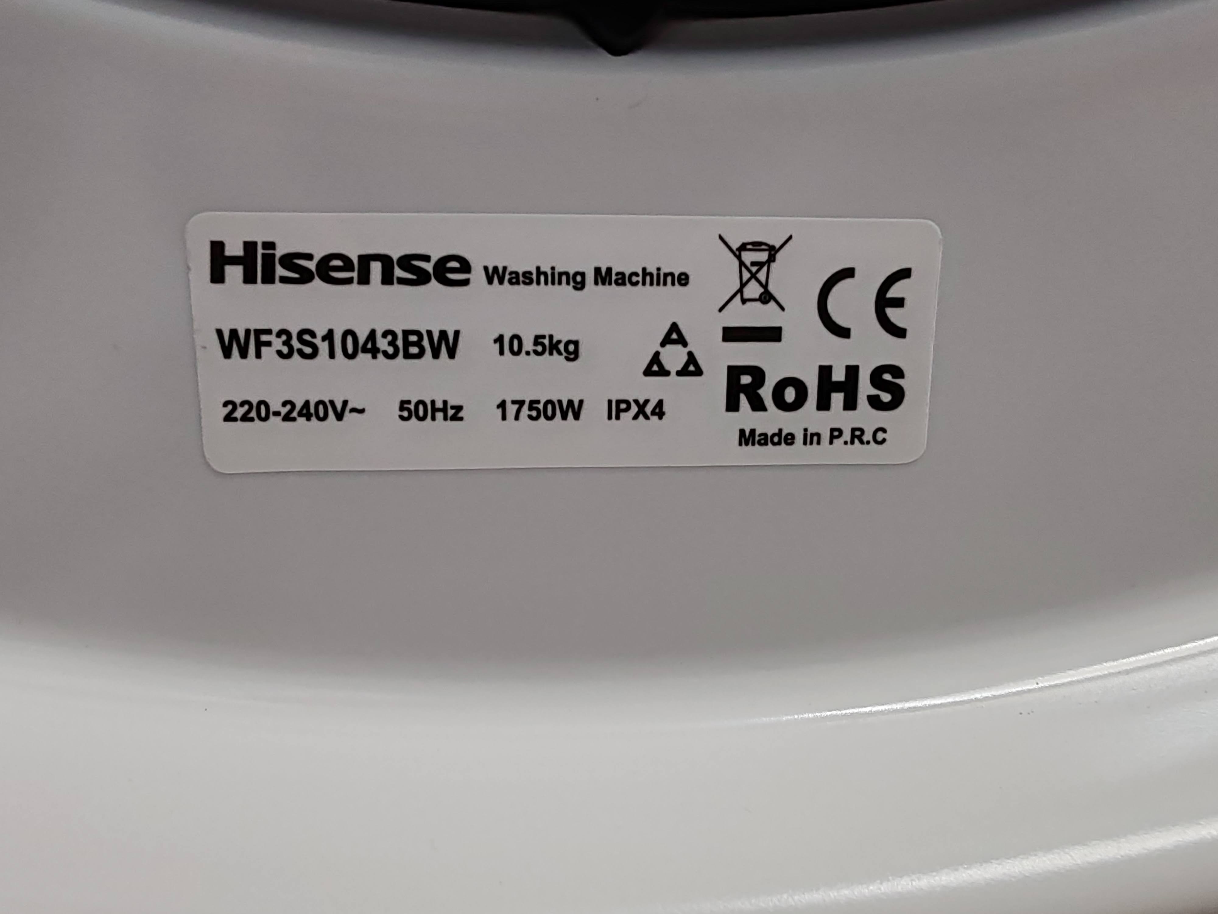 Veš mašina Hisense WF5S1043BW, 10.5 kg.