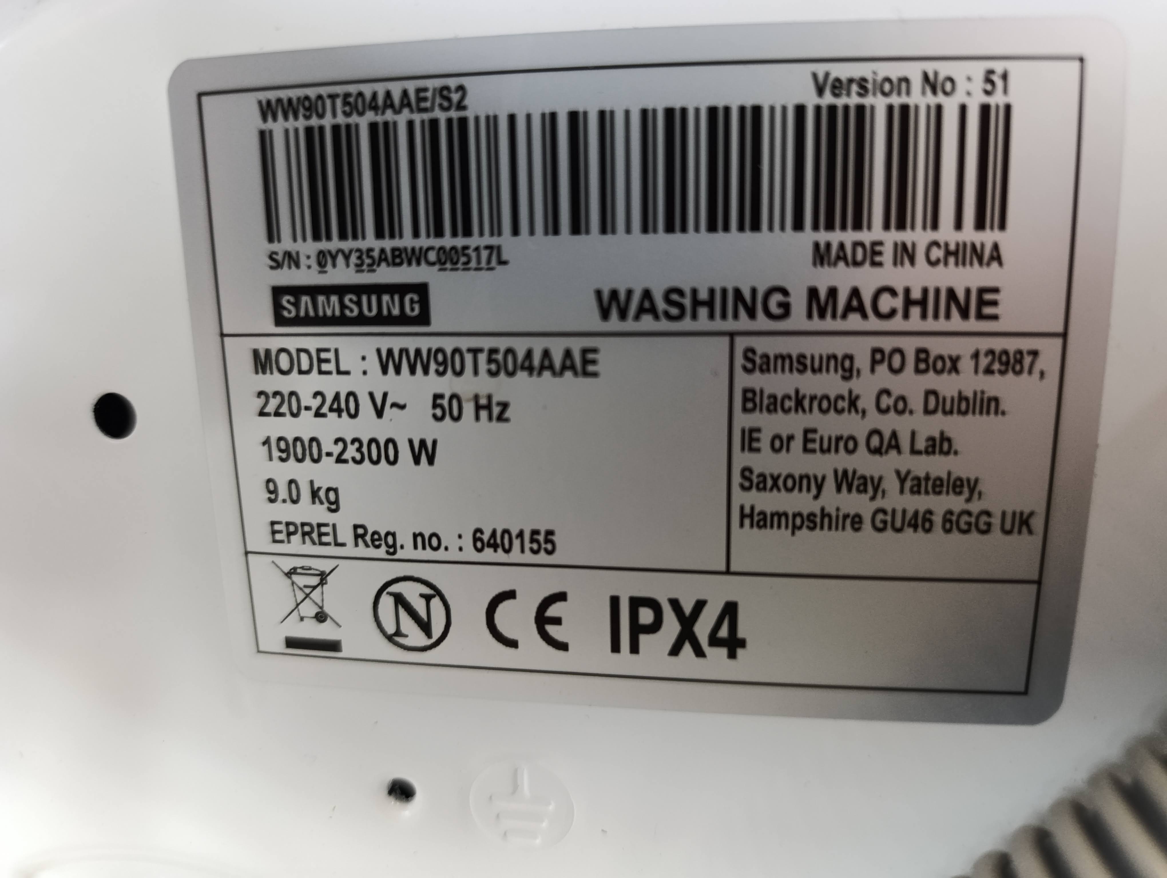 Veš mašina Samsung WW90T504AAE , 9 kg