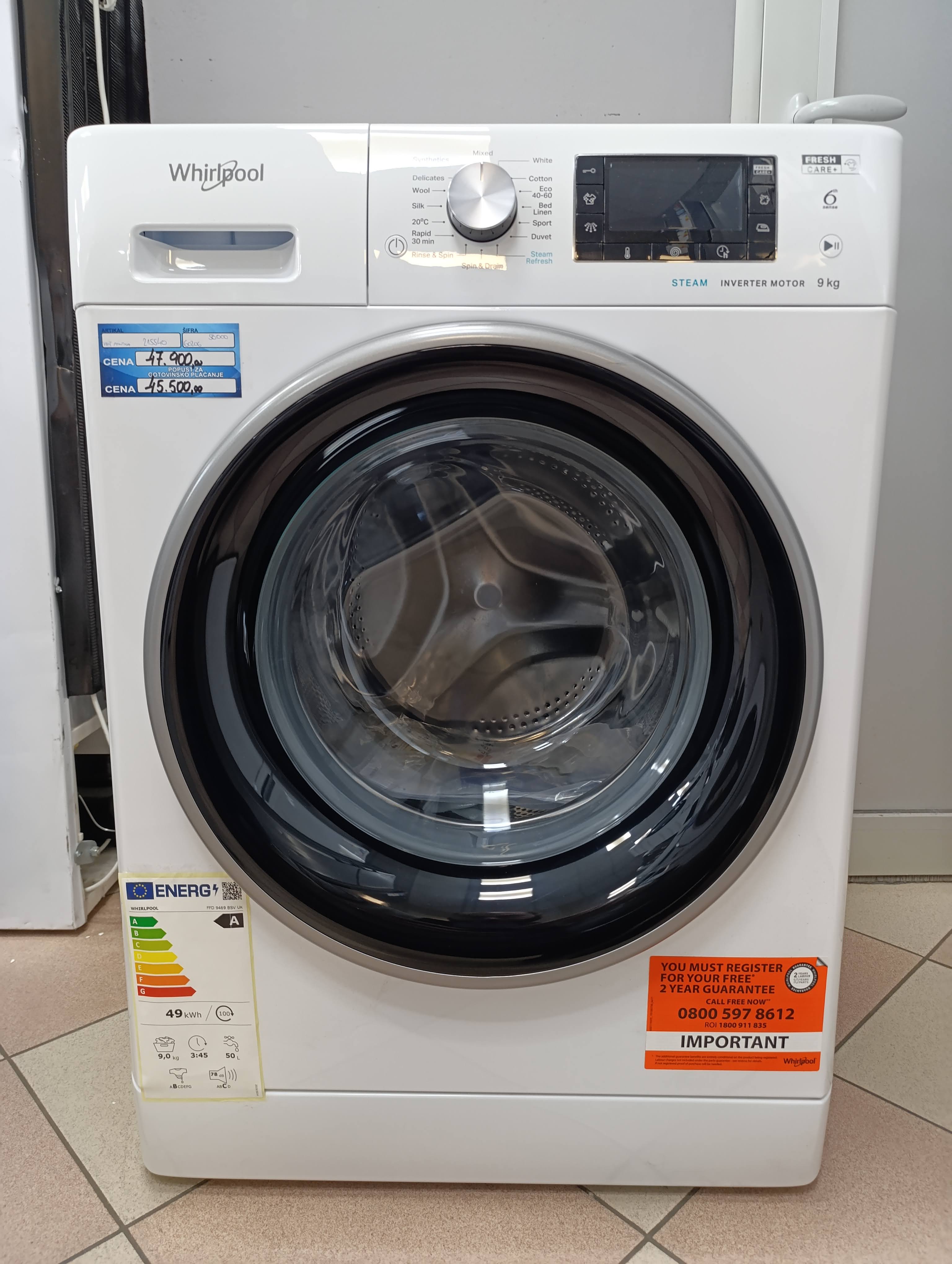 Veš mašina Whirlpool FFD 9469 BSV , 9kg