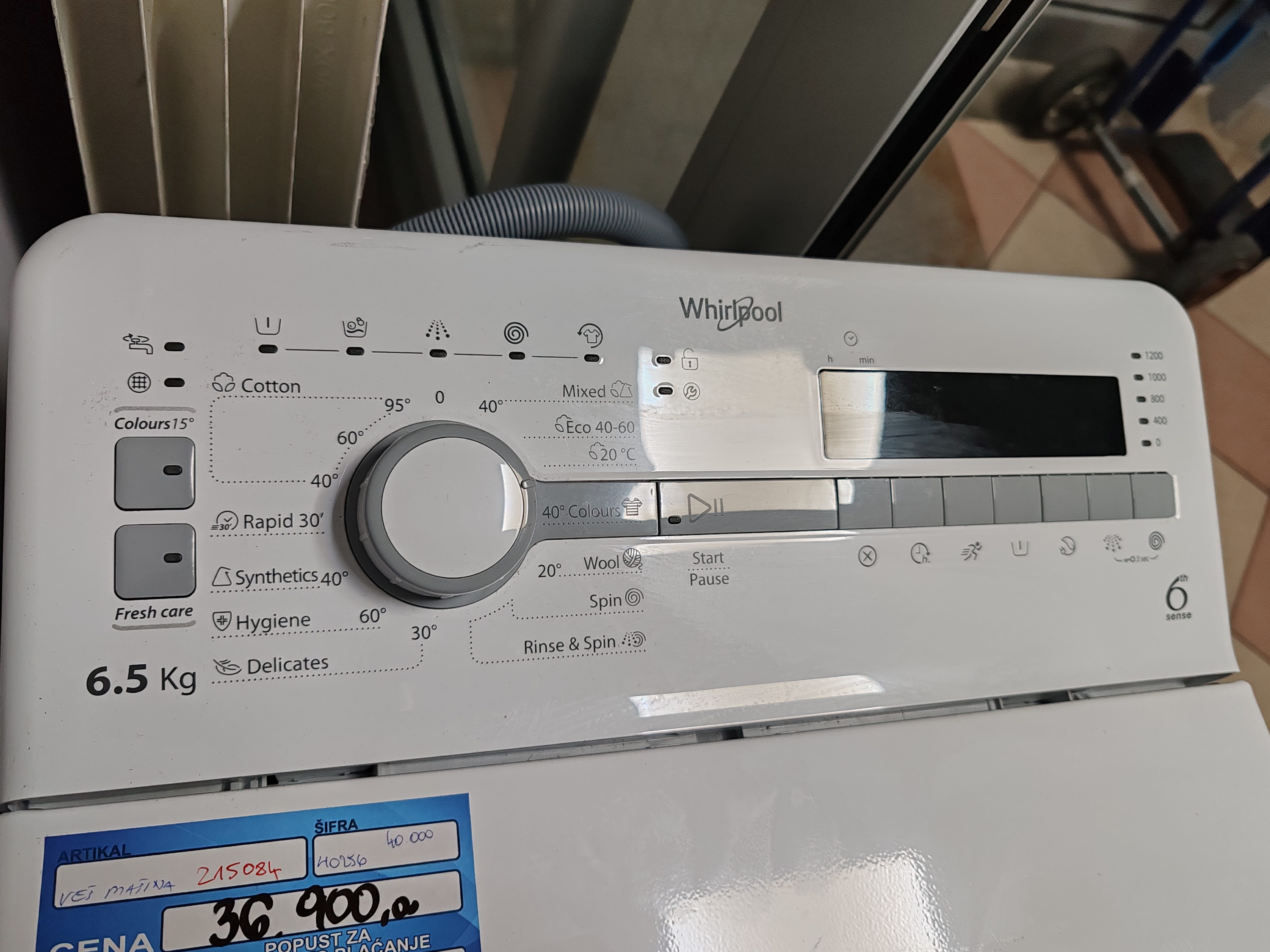 Veš mašina Whirlpool TDLR 65230 SS EU/N, 6.5 kg